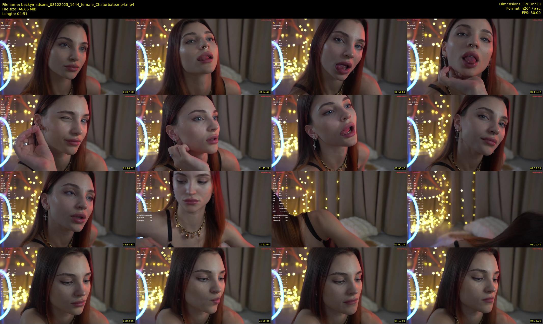 beckymadsons — 5 minute Chaturbate female cam show recording, 720p, Dec 8, 2025