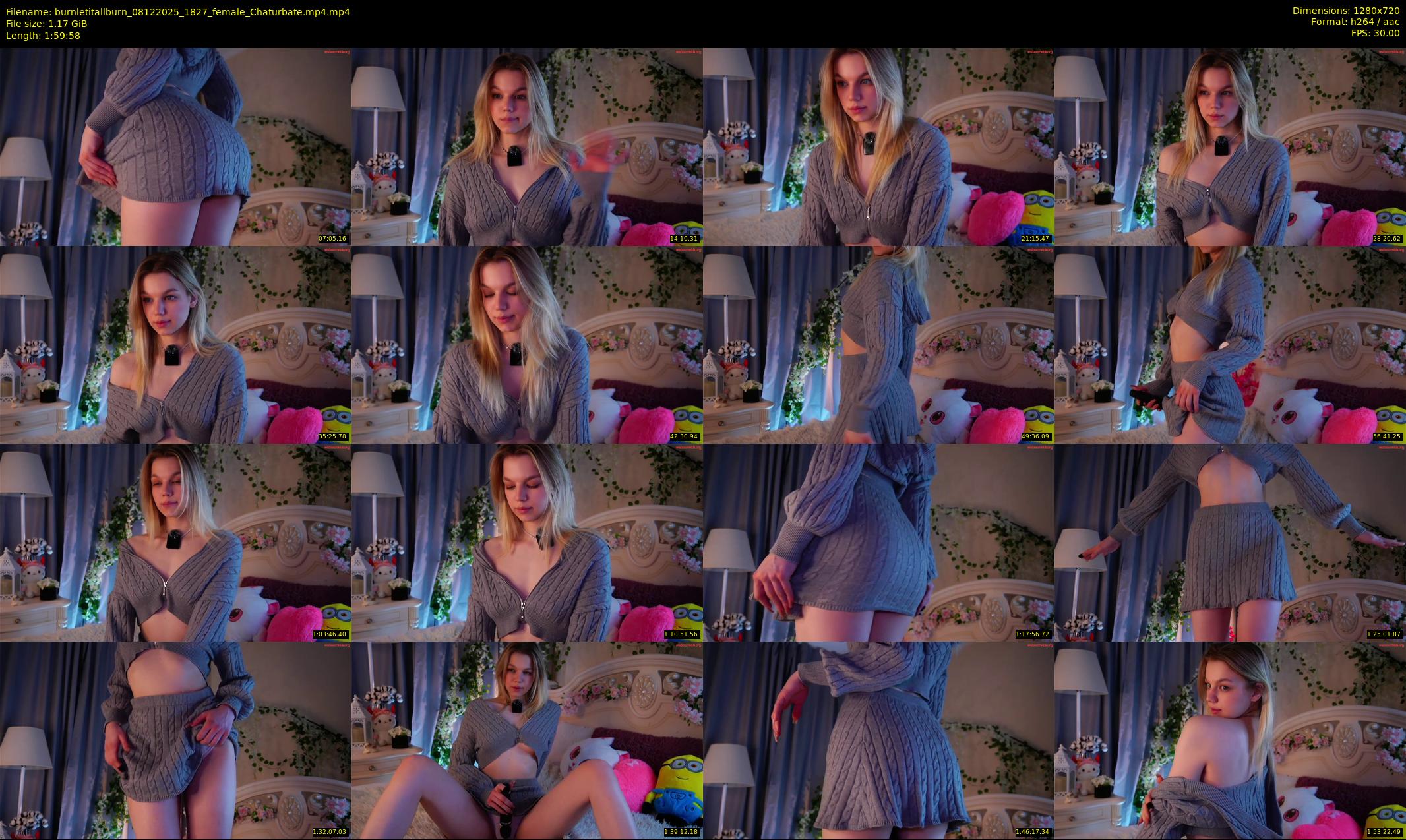 burnletitallburn — 120 minute Chaturbate female cam show recording, 720p, Dec 8, 2025