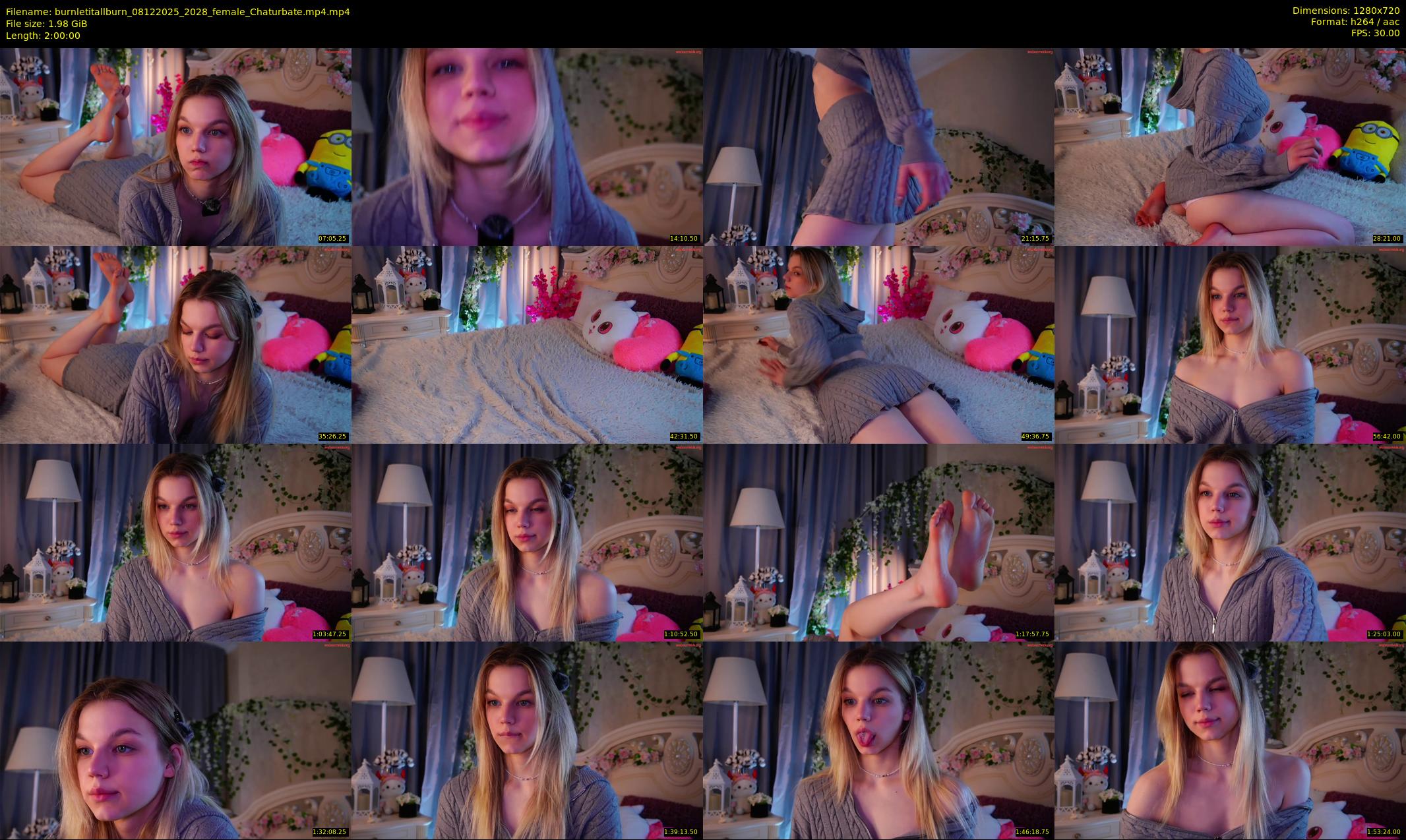 burnletitallburn — 120 minute Chaturbate female cam show recording, 720p, Dec 8, 2025