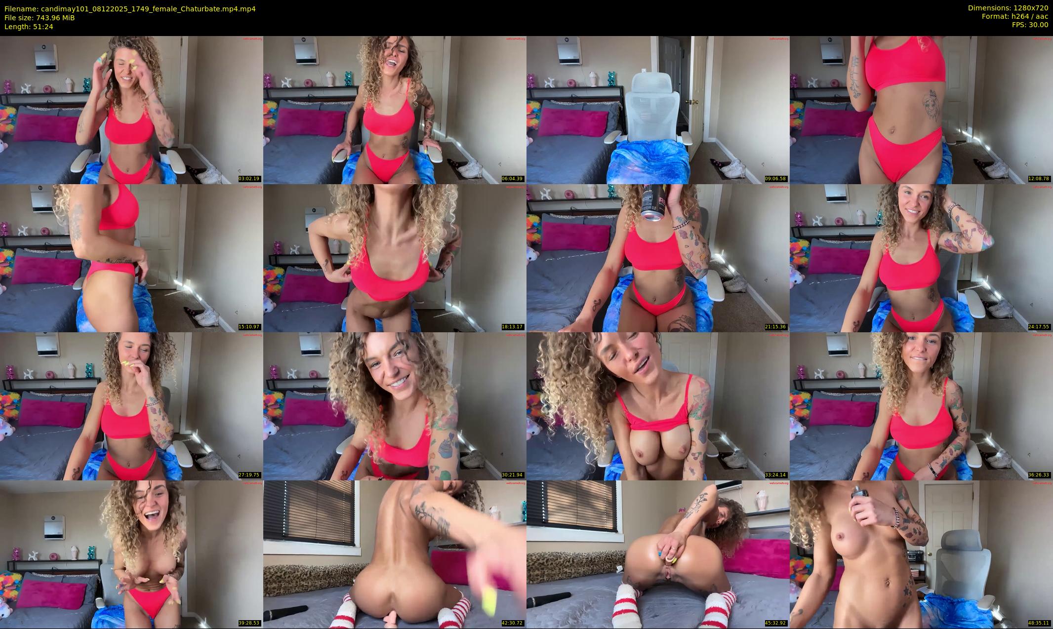 candimay101 — 52 minute Chaturbate female cam show recording, 720p, Dec 8, 2025