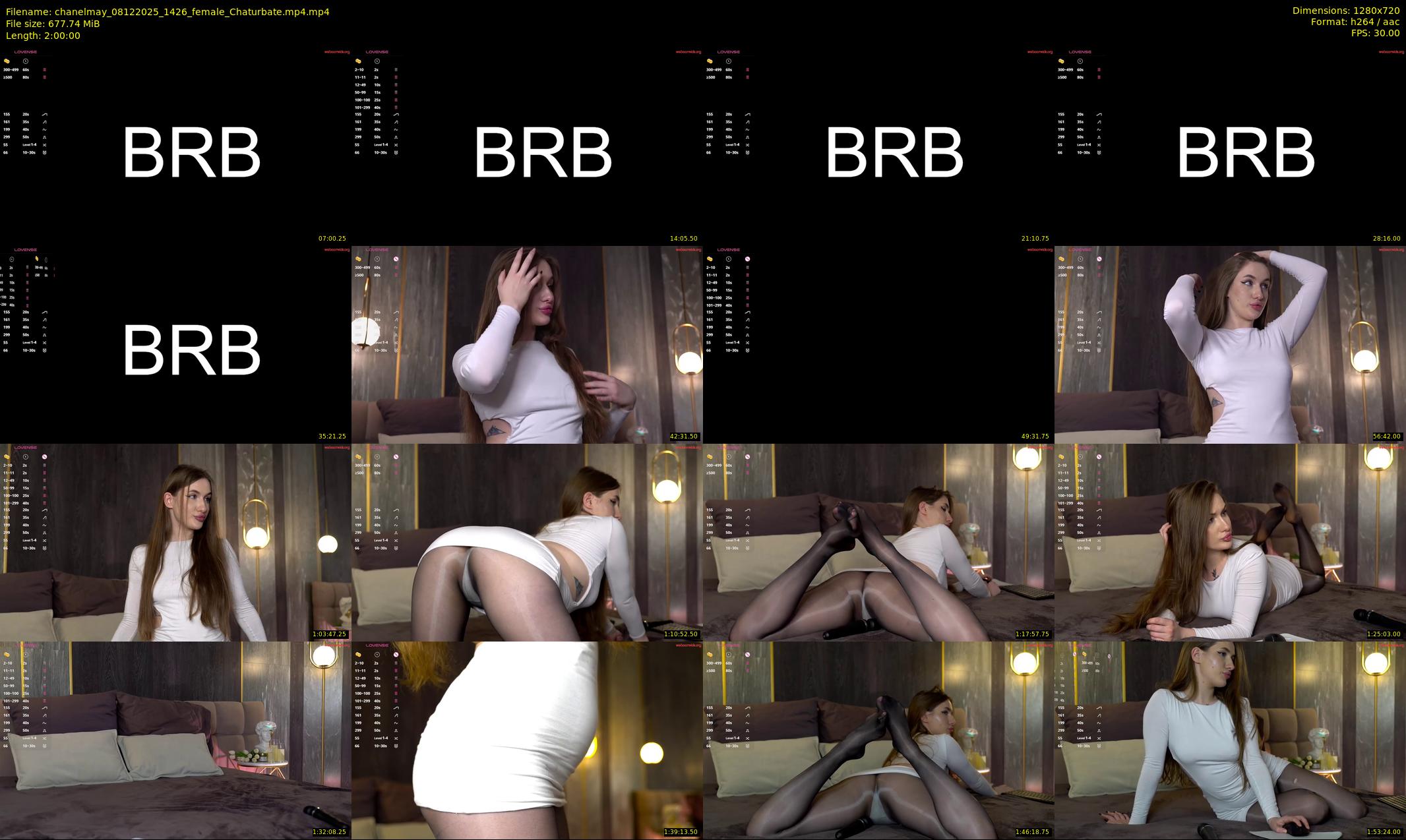 chanelmay — 120 minute Chaturbate female cam show recording, 720p, Dec 8, 2025