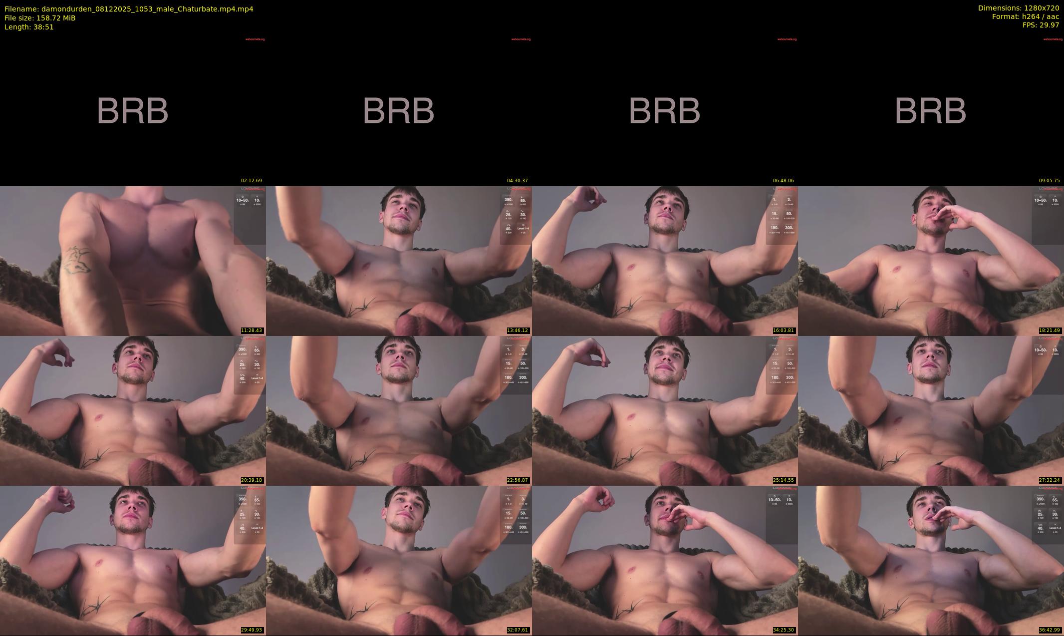 damondurden — 39 minute Chaturbate male cam show recording, 720p, Dec 8, 2025