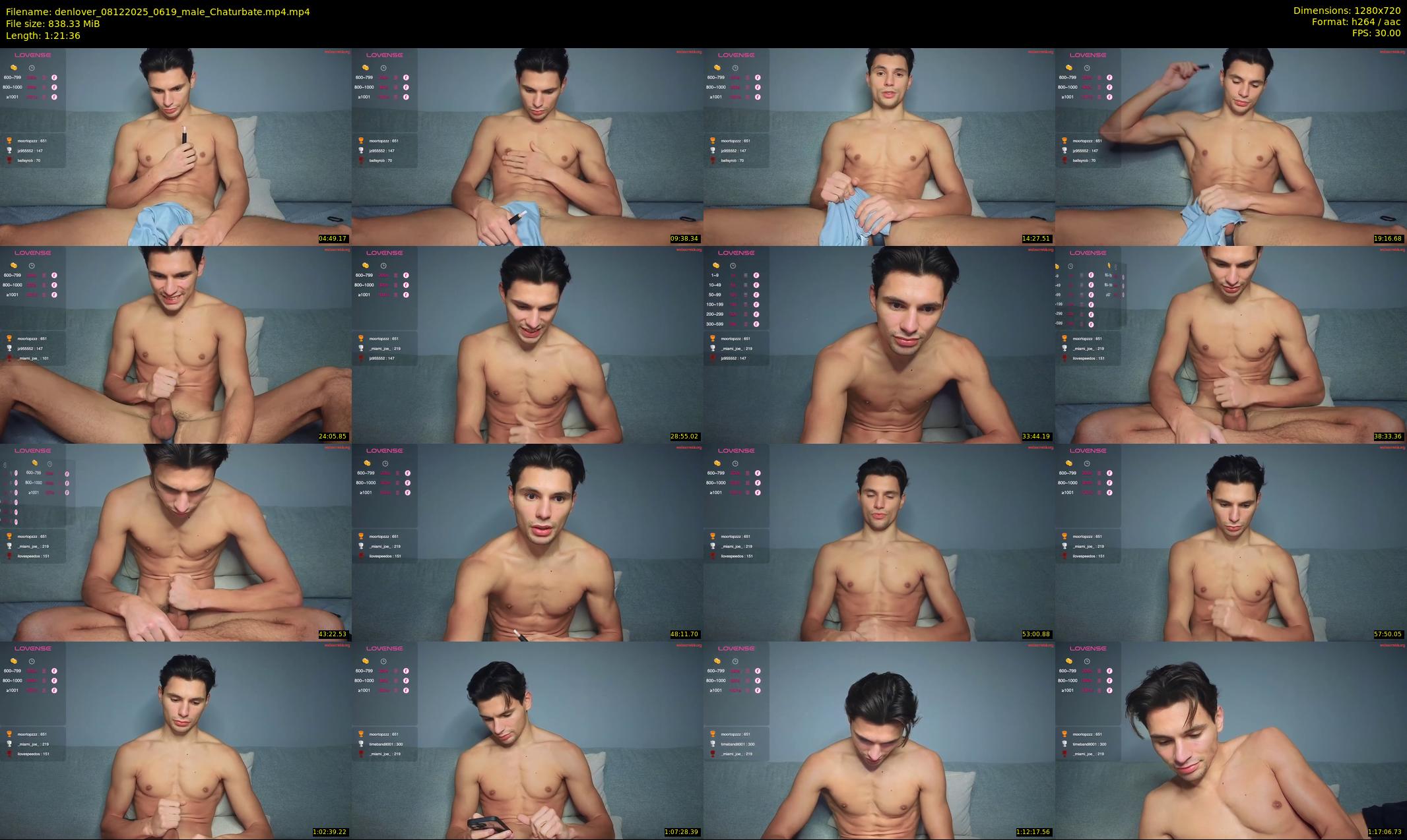 denlover — 82 minute Chaturbate male cam show recording, 720p, Dec 8, 2025