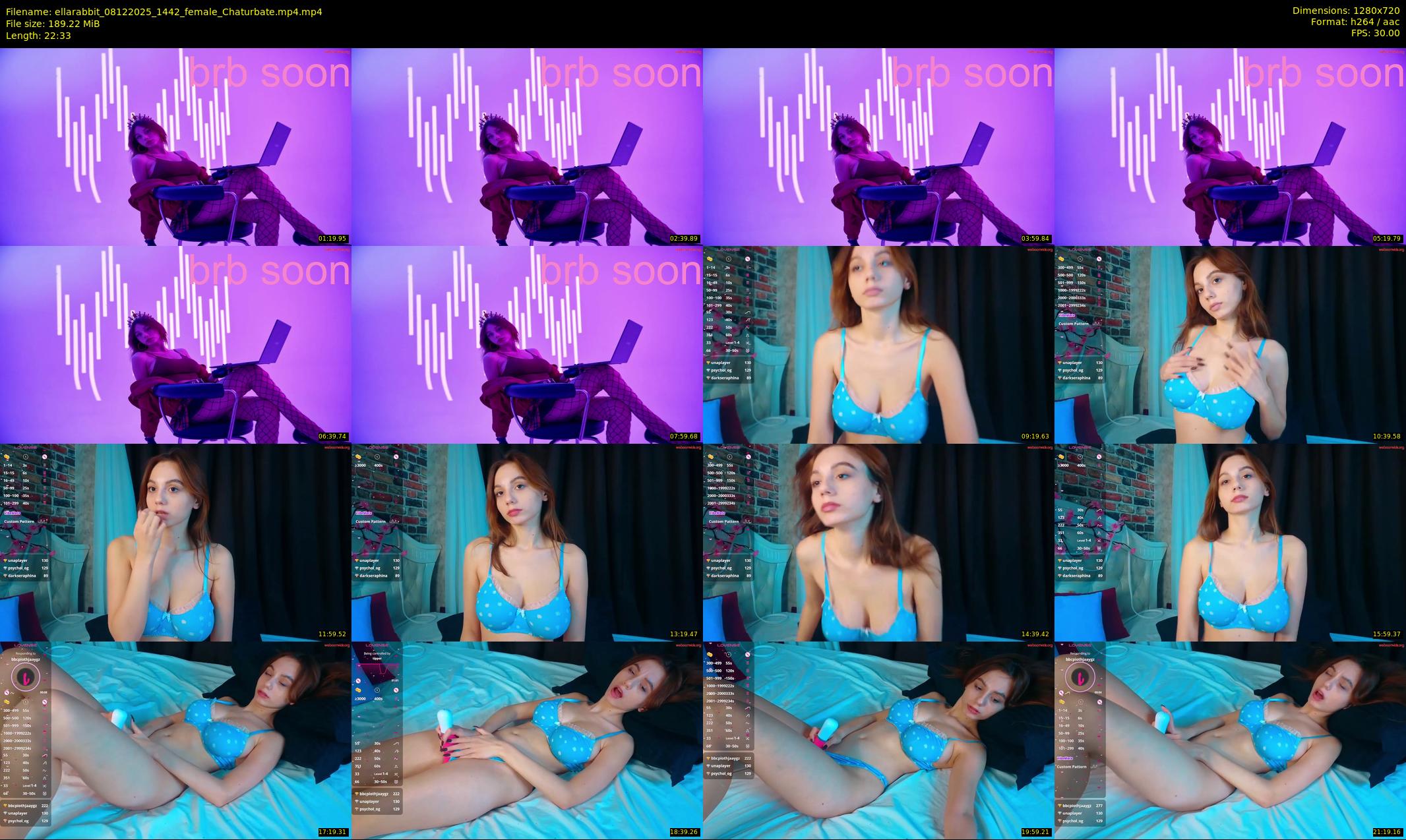 ellarabbit — 23 minute Chaturbate female cam show recording, 720p, Dec 8, 2025