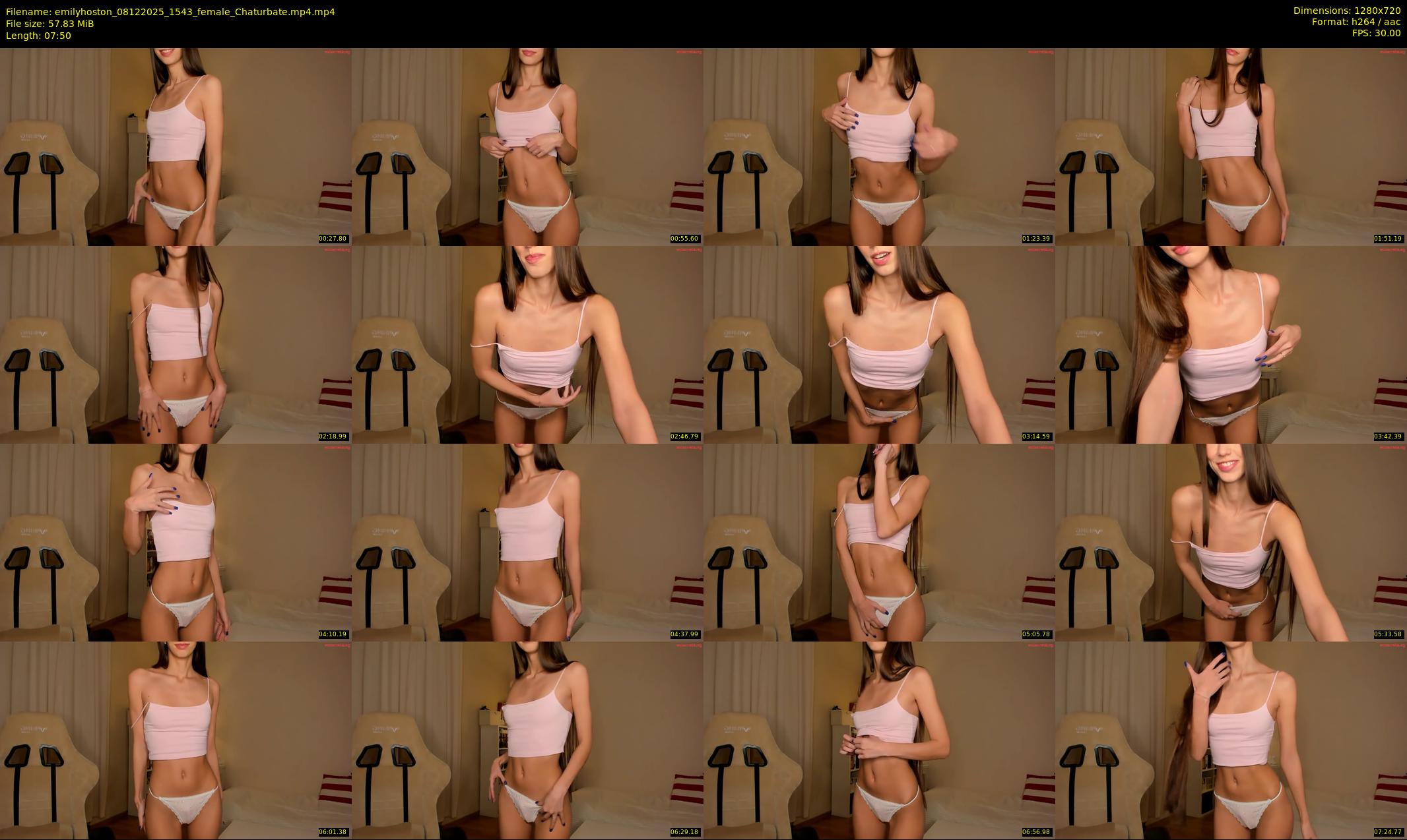 emilyhoston — 8 minute Chaturbate female cam show recording, 720p, Dec 8, 2025