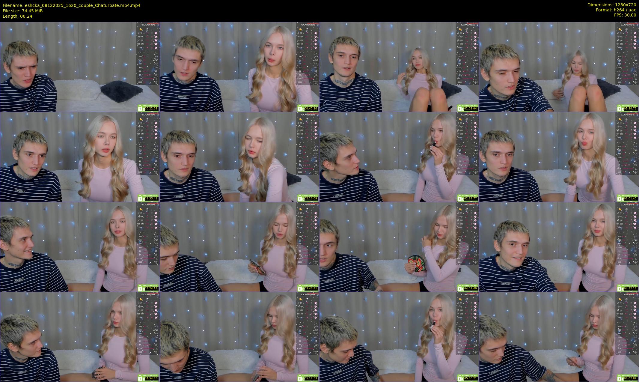 eshcka — 7 minute Chaturbate couple cam show recording, 720p, Dec 8, 2025