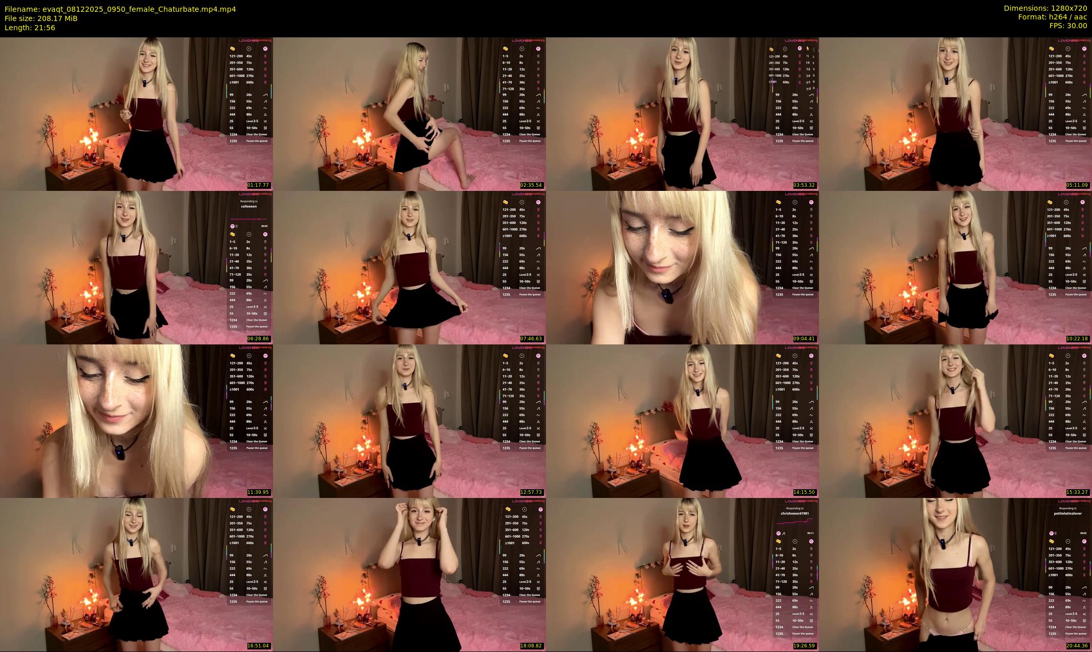 evaqt — 22 minute Chaturbate female cam show recording, 720p, Dec 8, 2025