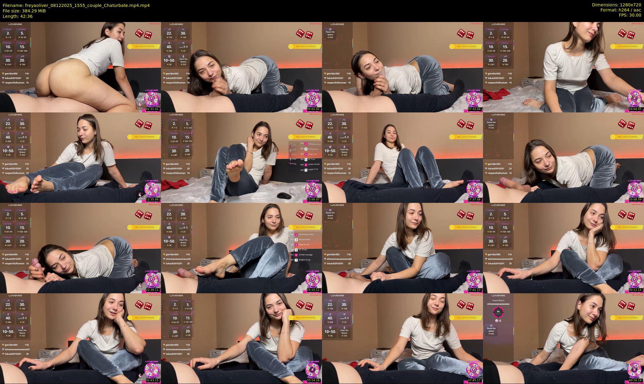 freyaoliver — 43 minute Chaturbate couple cam show recording, 720p, Dec 8, 2025