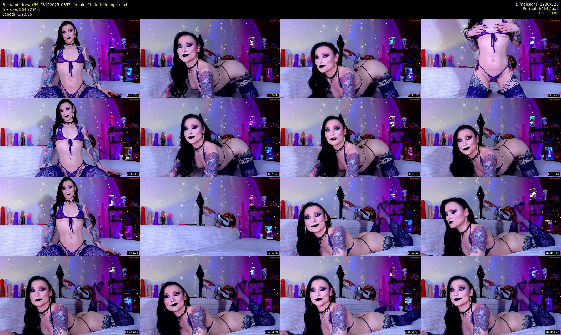 freyax69 — 89 minute Chaturbate female cam show recording, 720p, Dec 8, 2025