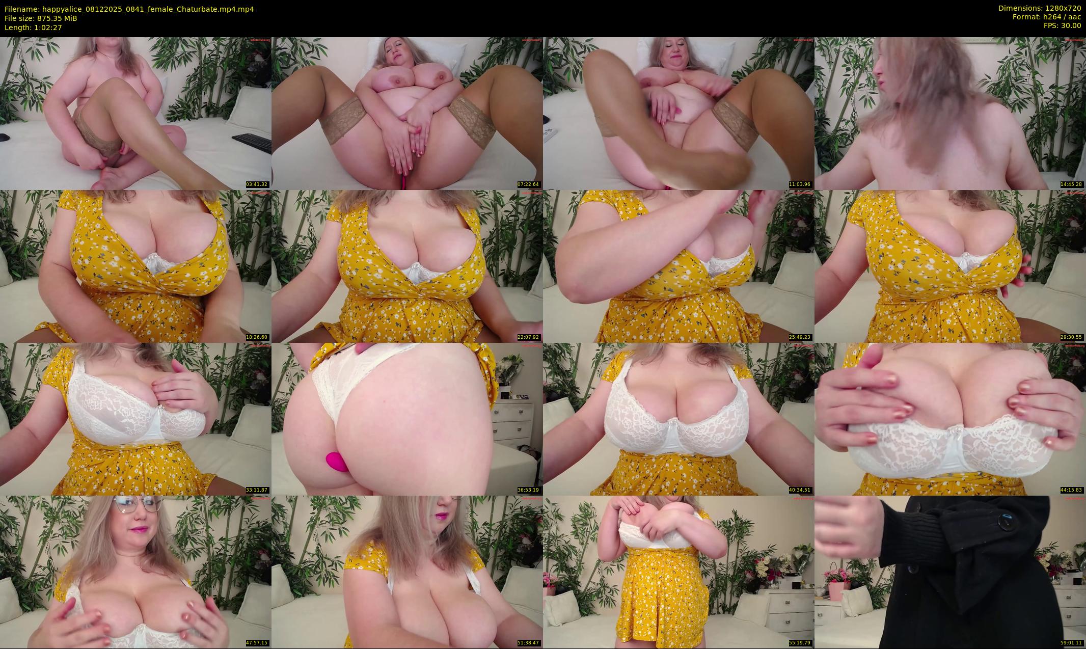 happyalice — 63 minute Chaturbate female cam show recording, 720p, Dec 8, 2025