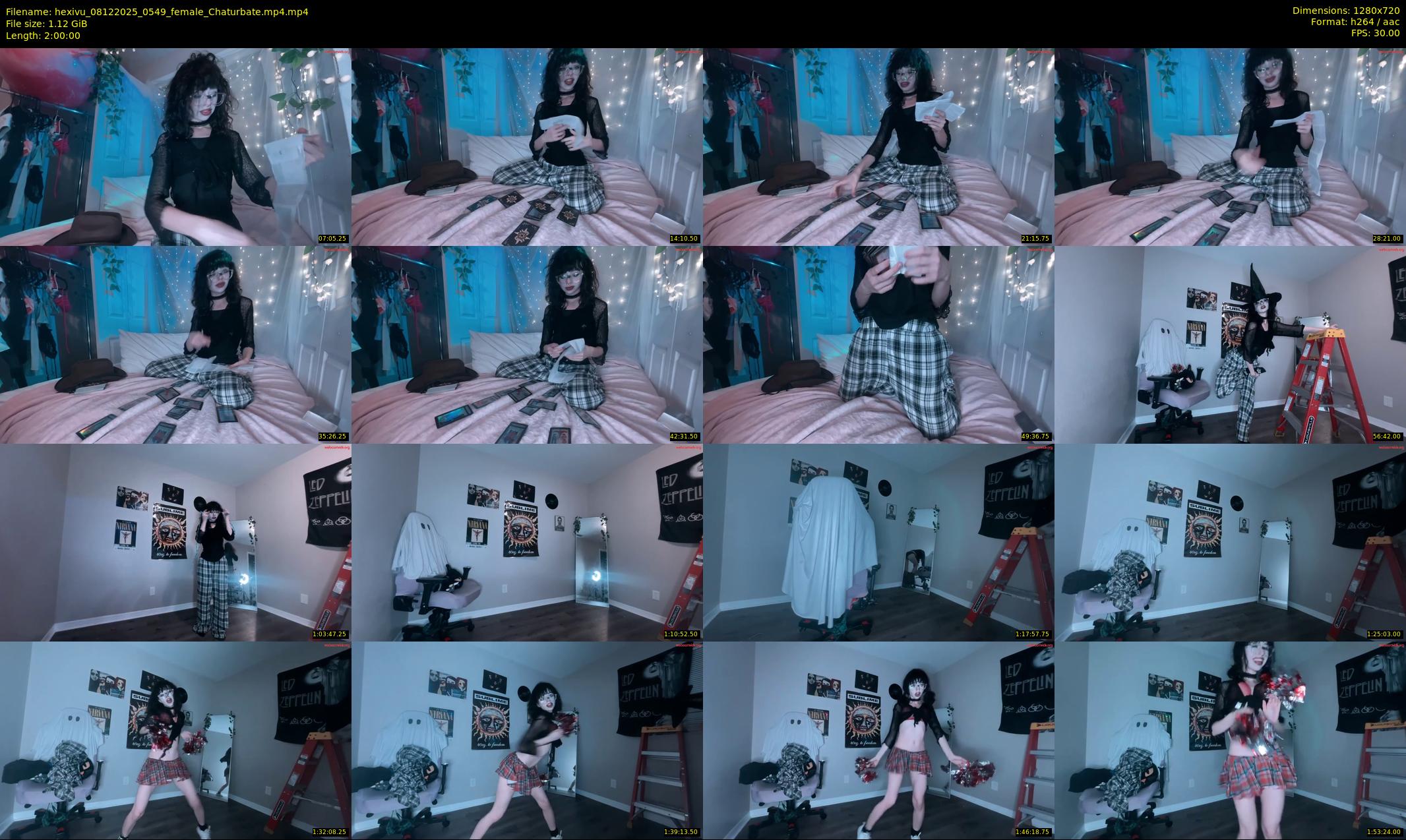 hexivu — 120 minute Chaturbate female cam show recording, 720p, Dec 8, 2025