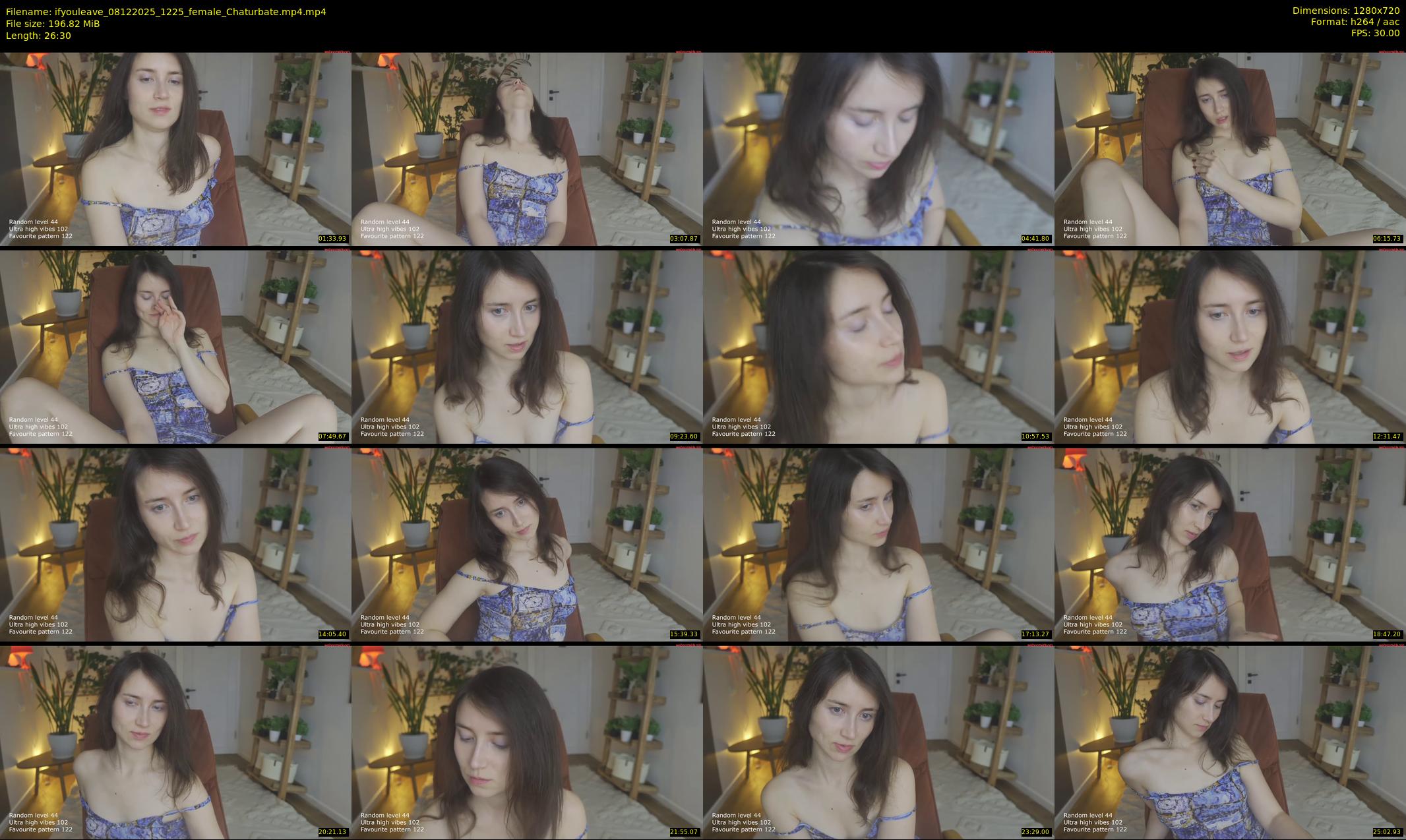 ifyouleave — 27 minute Chaturbate female cam show recording, 720p, Dec 8, 2025