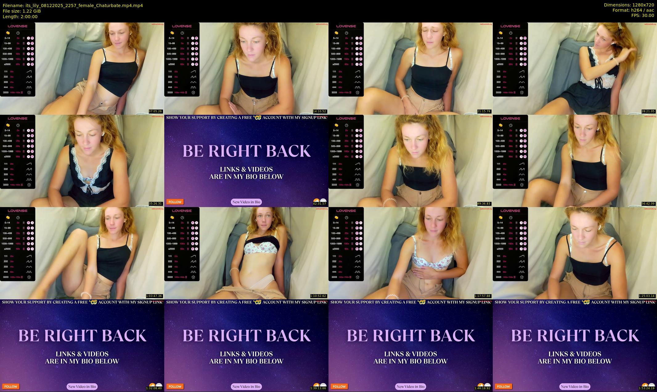 its_lily — 120 minute Chaturbate female cam show recording, 720p, Dec 8, 2025