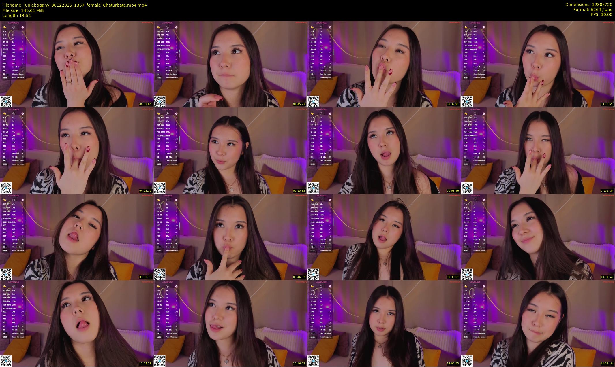 juniebogany — 15 minute Chaturbate female cam show recording, 720p, Dec 8, 2025