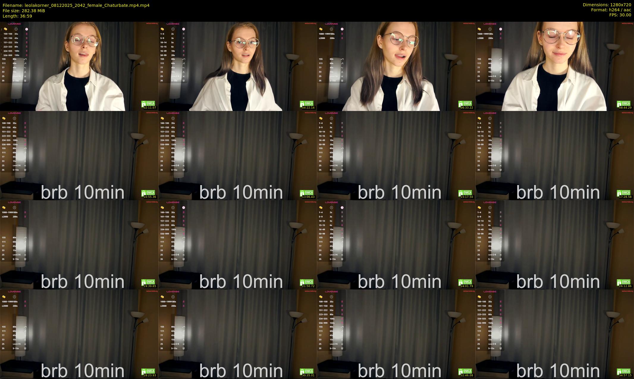 leolakorner — 37 minute Chaturbate female cam show recording, 720p, Dec 8, 2025