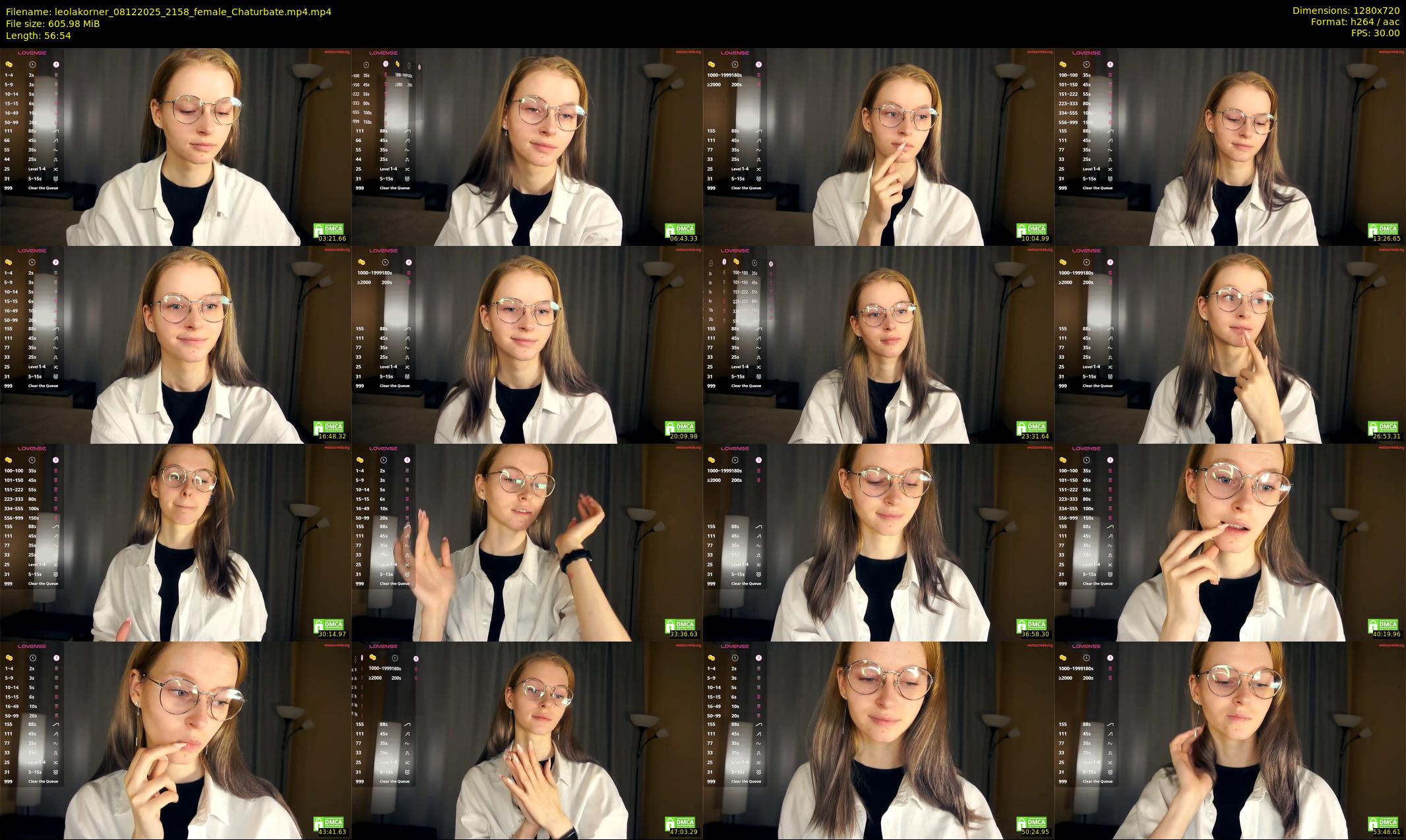 leolakorner — 57 minute Chaturbate female cam show recording, 720p, Dec 8, 2025