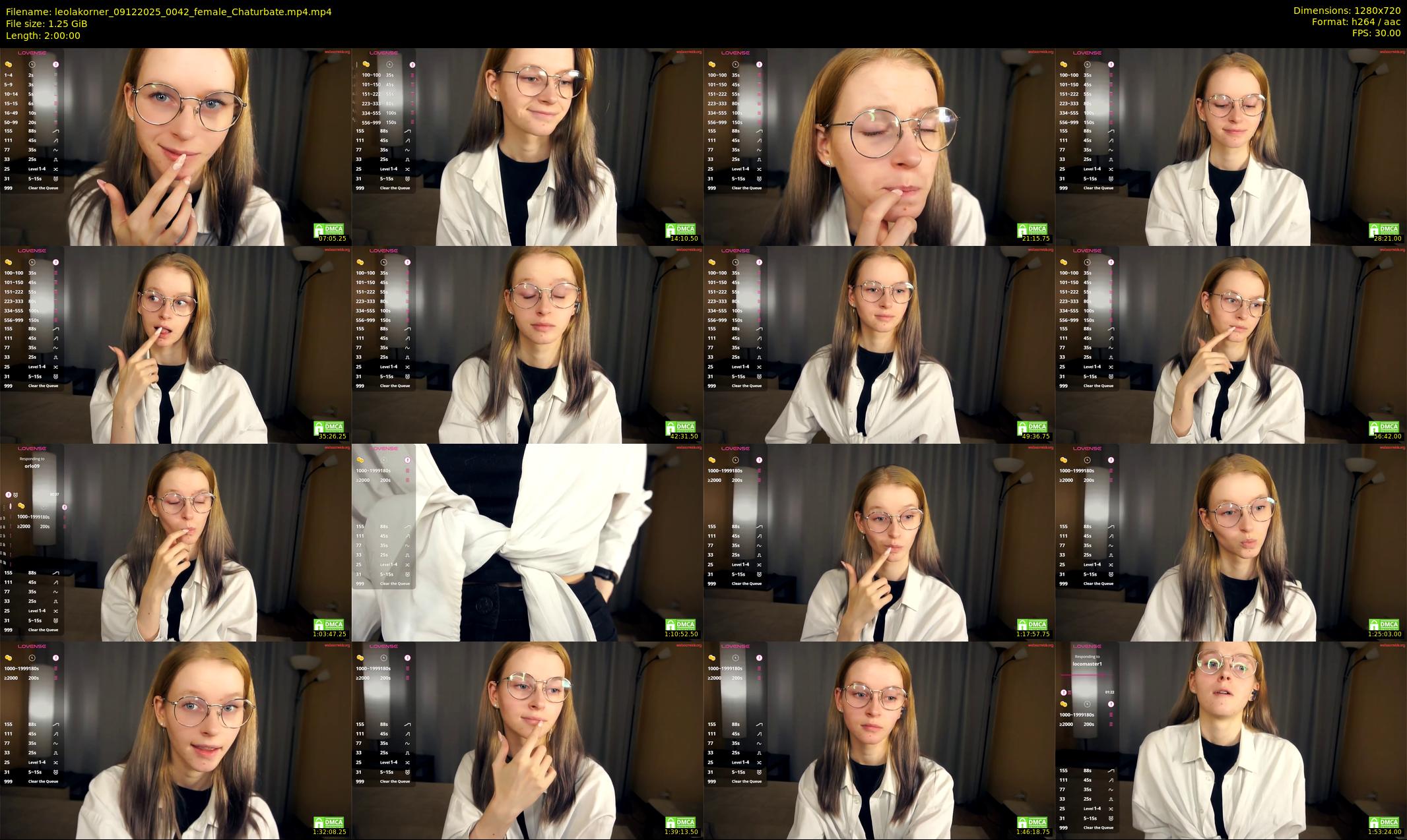 leolakorner — 120 minute Chaturbate female cam show recording, 720p, Dec 9, 2025