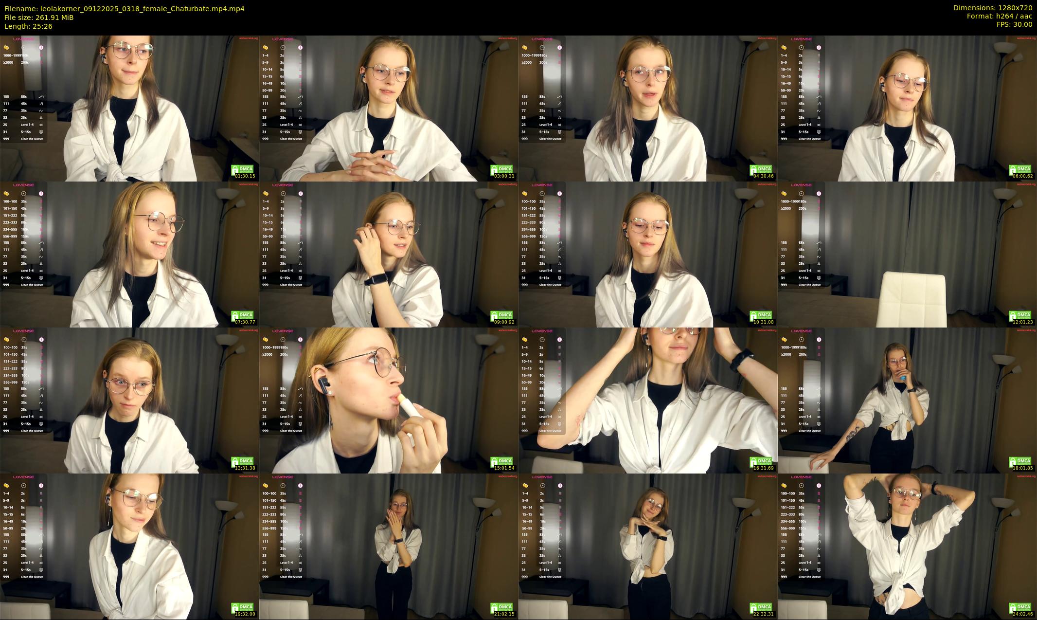 leolakorner — 26 minute Chaturbate female cam show recording, 720p, Dec 9, 2025