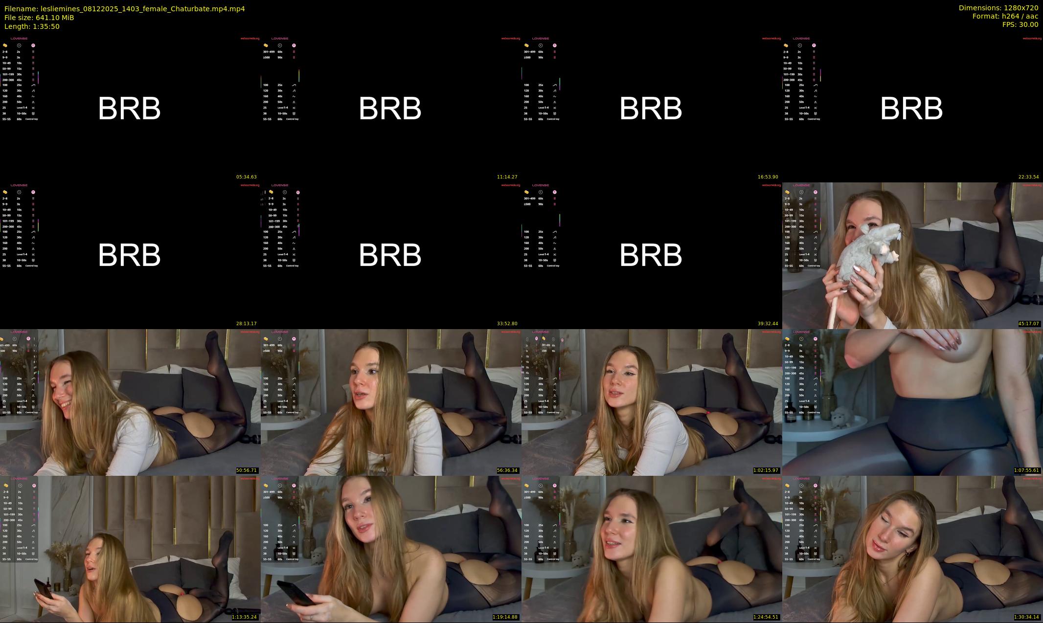 lesliemines — 96 minute Chaturbate female cam show recording, 720p, Dec 8, 2025