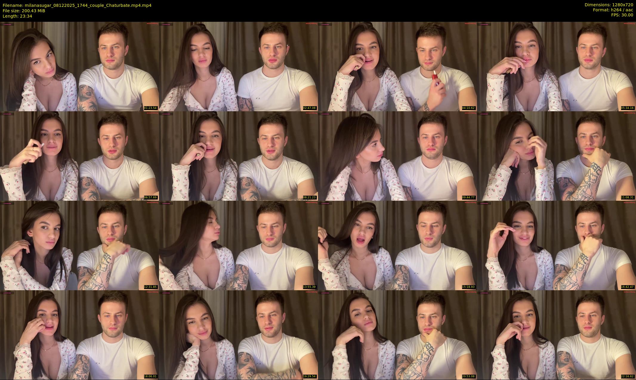 milanasugar — 24 minute Chaturbate couple cam show recording, 720p, Dec 8, 2025
