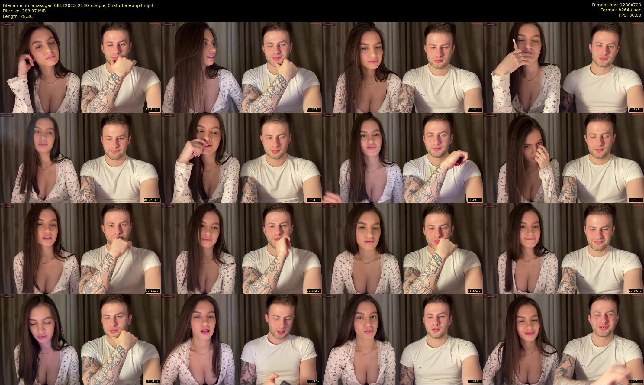 milanasugar — 29 minute Chaturbate couple cam show recording, 720p, Dec 8, 2025
