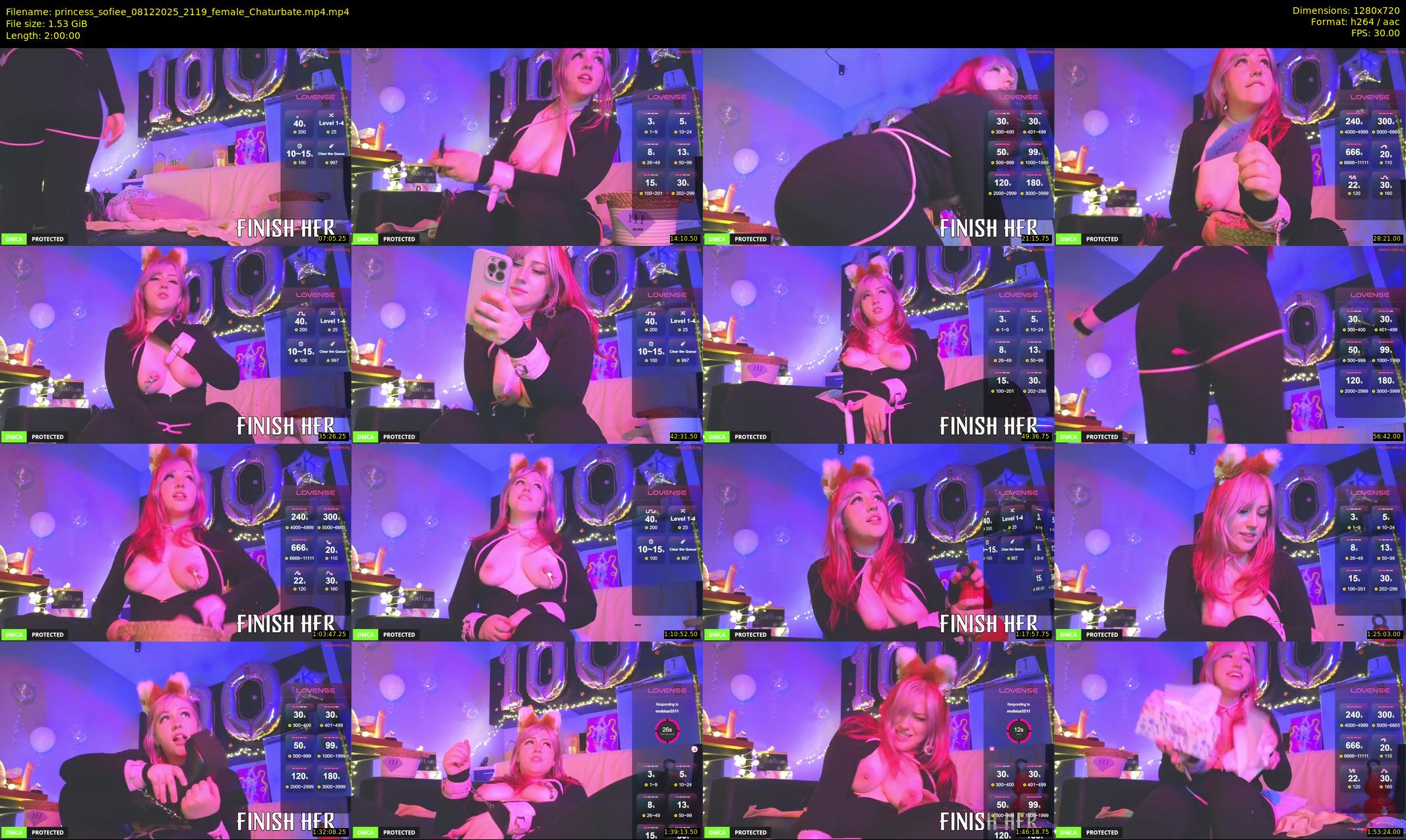 princess_sofiee — 120 minute Chaturbate female cam show recording, 720p, Dec 8, 2025