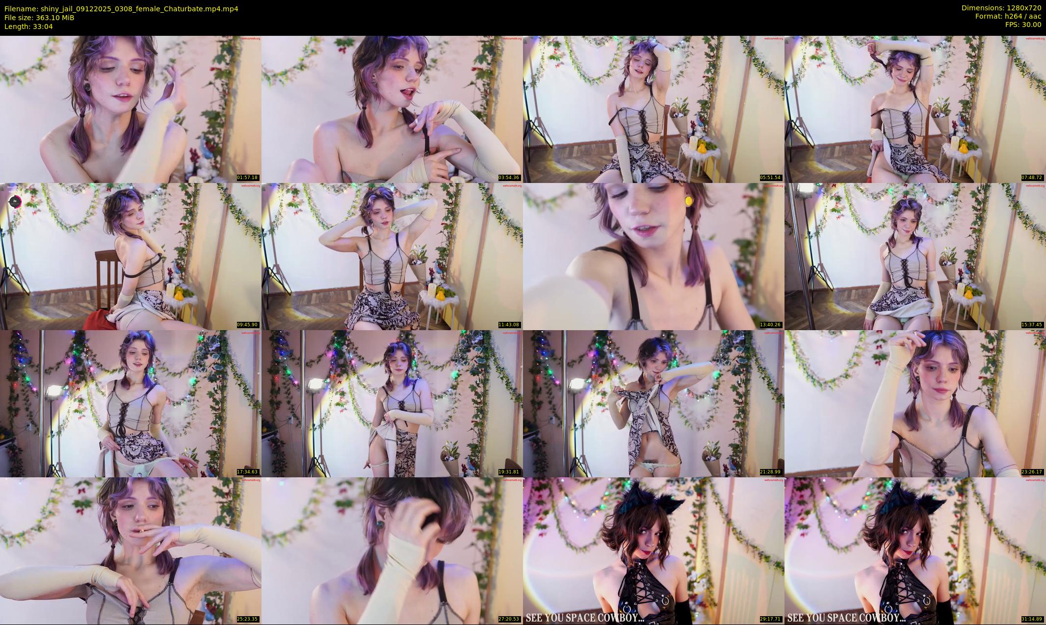 shiny_jail — 34 minute Chaturbate female cam show recording, 720p, Dec 9, 2025