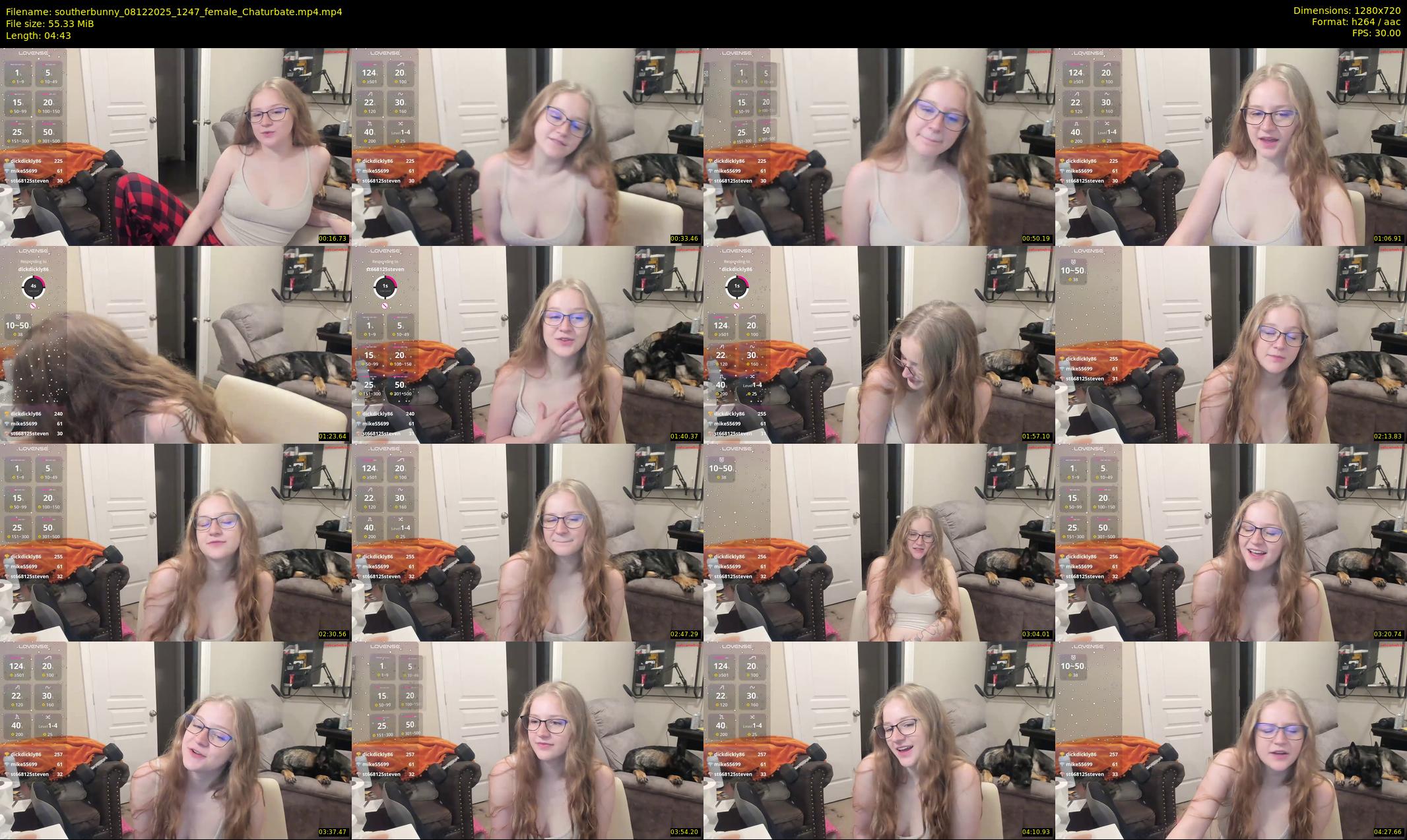 southerbunny — 5 minute Chaturbate female cam show recording, 720p, Dec 8, 2025