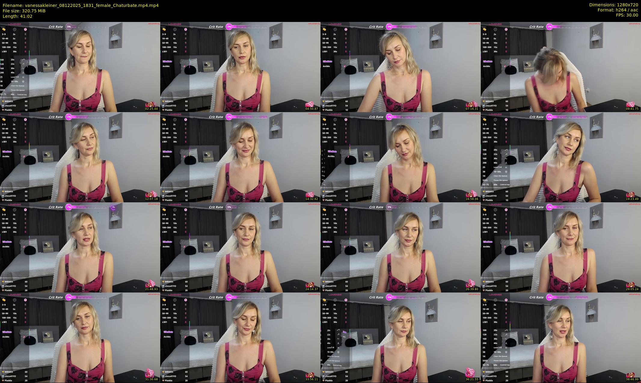 vanessakleiner — 42 minute Chaturbate female cam show recording, 720p, Dec 8, 2025