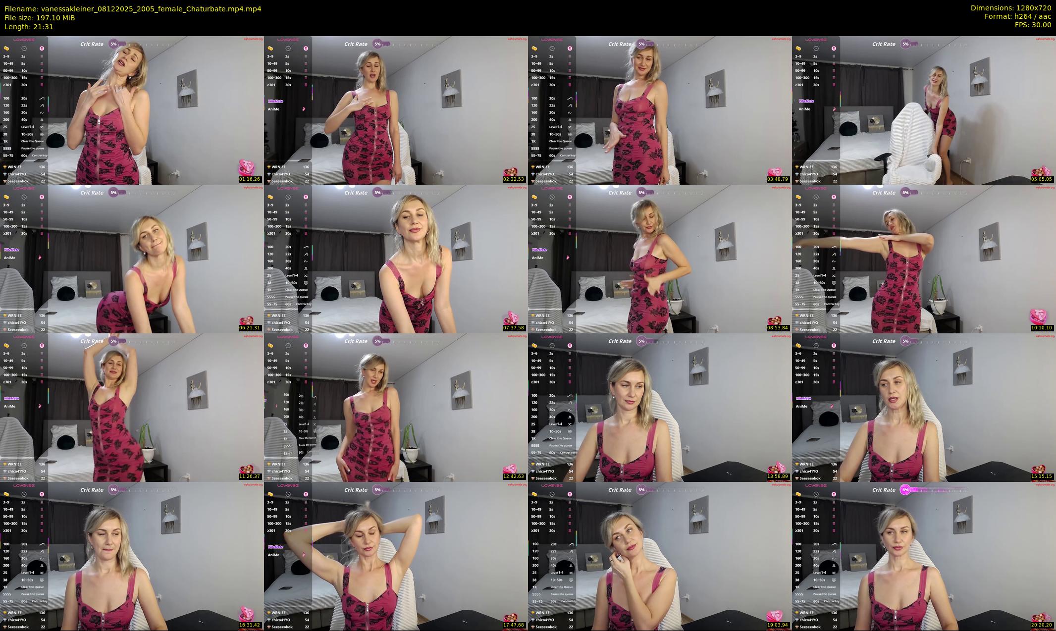 vanessakleiner — 22 minute Chaturbate female cam show recording, 720p, Dec 8, 2025