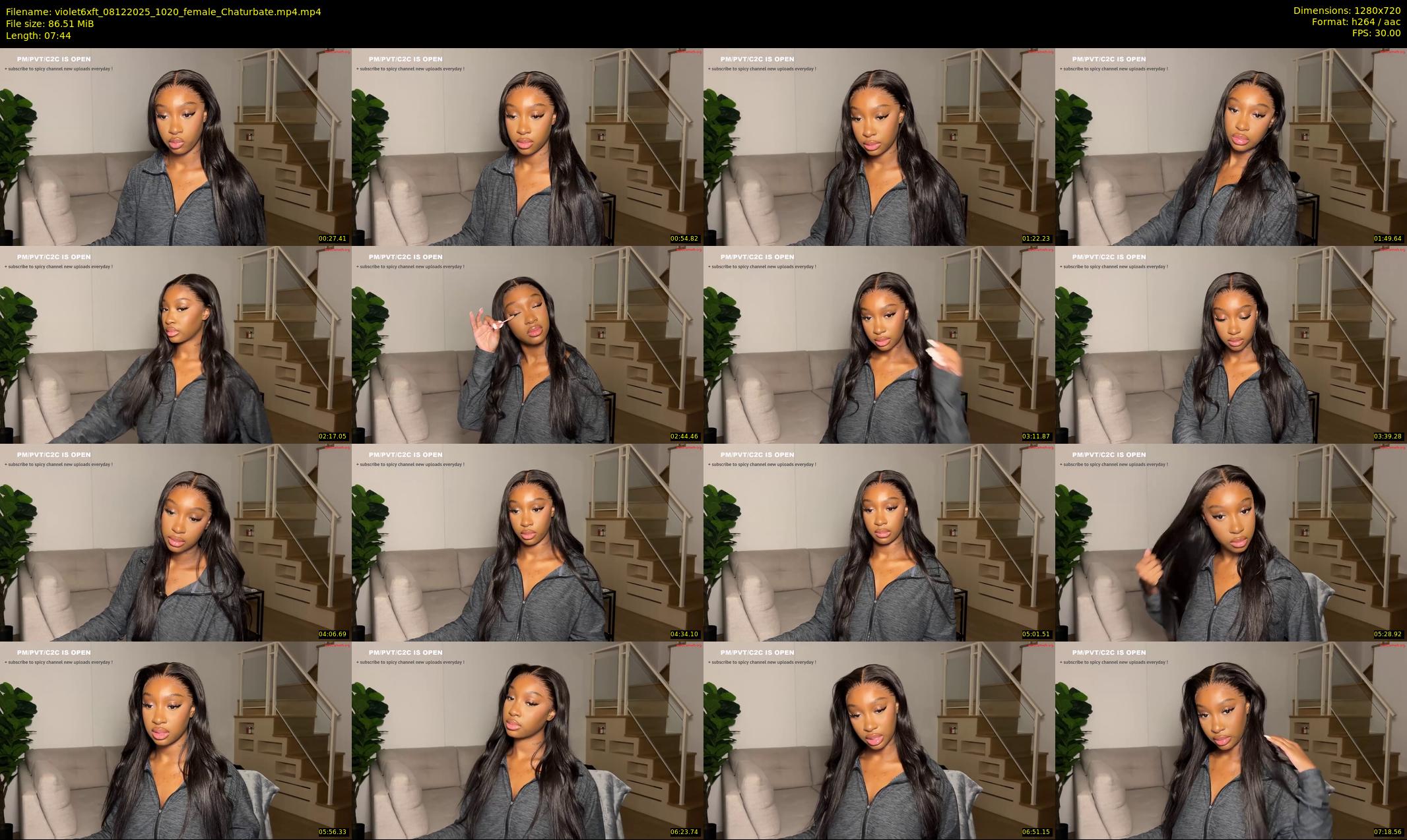 violet6xft — 8 minute Chaturbate female cam show recording, 720p, Dec 8, 2025