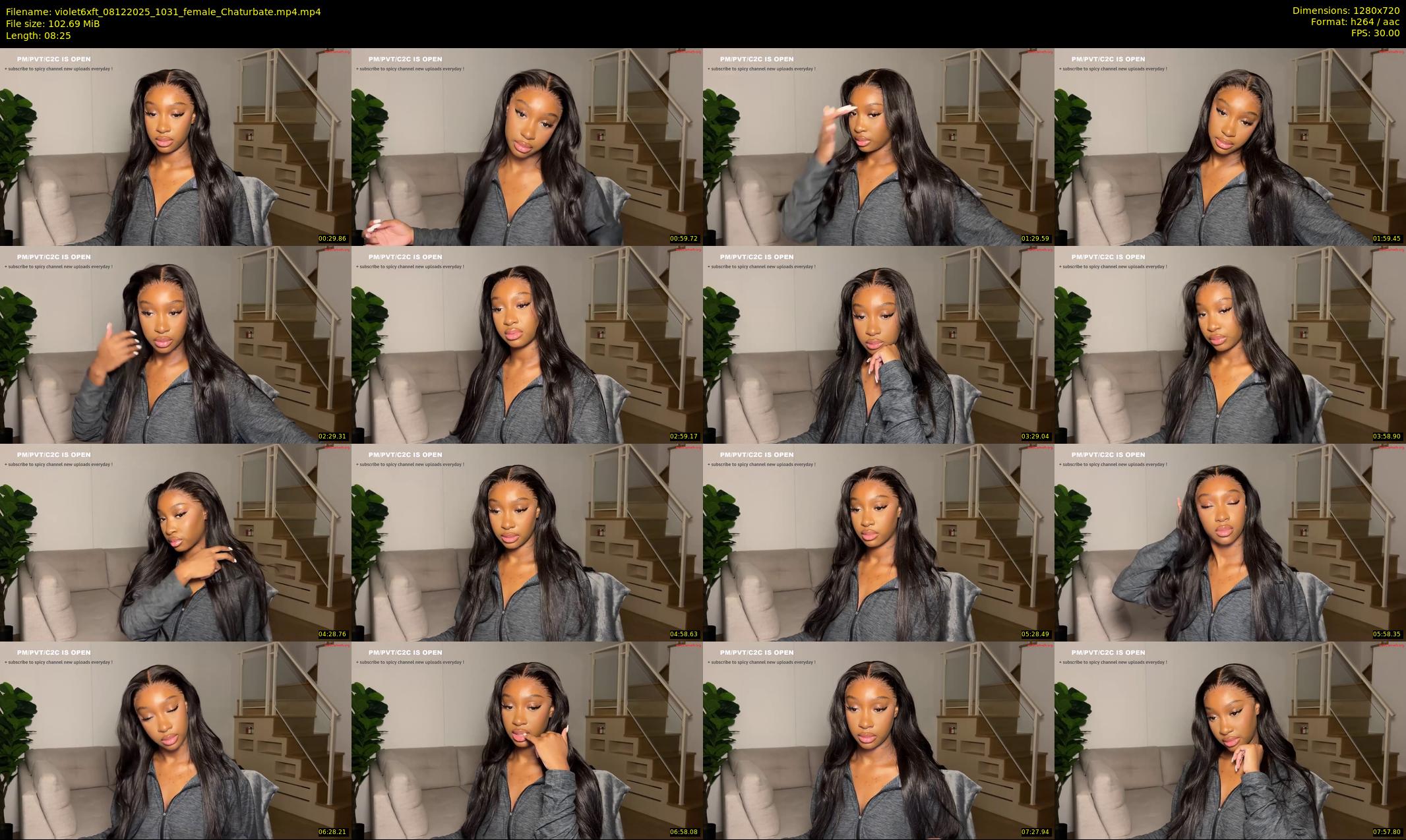 violet6xft — 9 minute Chaturbate female cam show recording, 720p, Dec 8, 2025