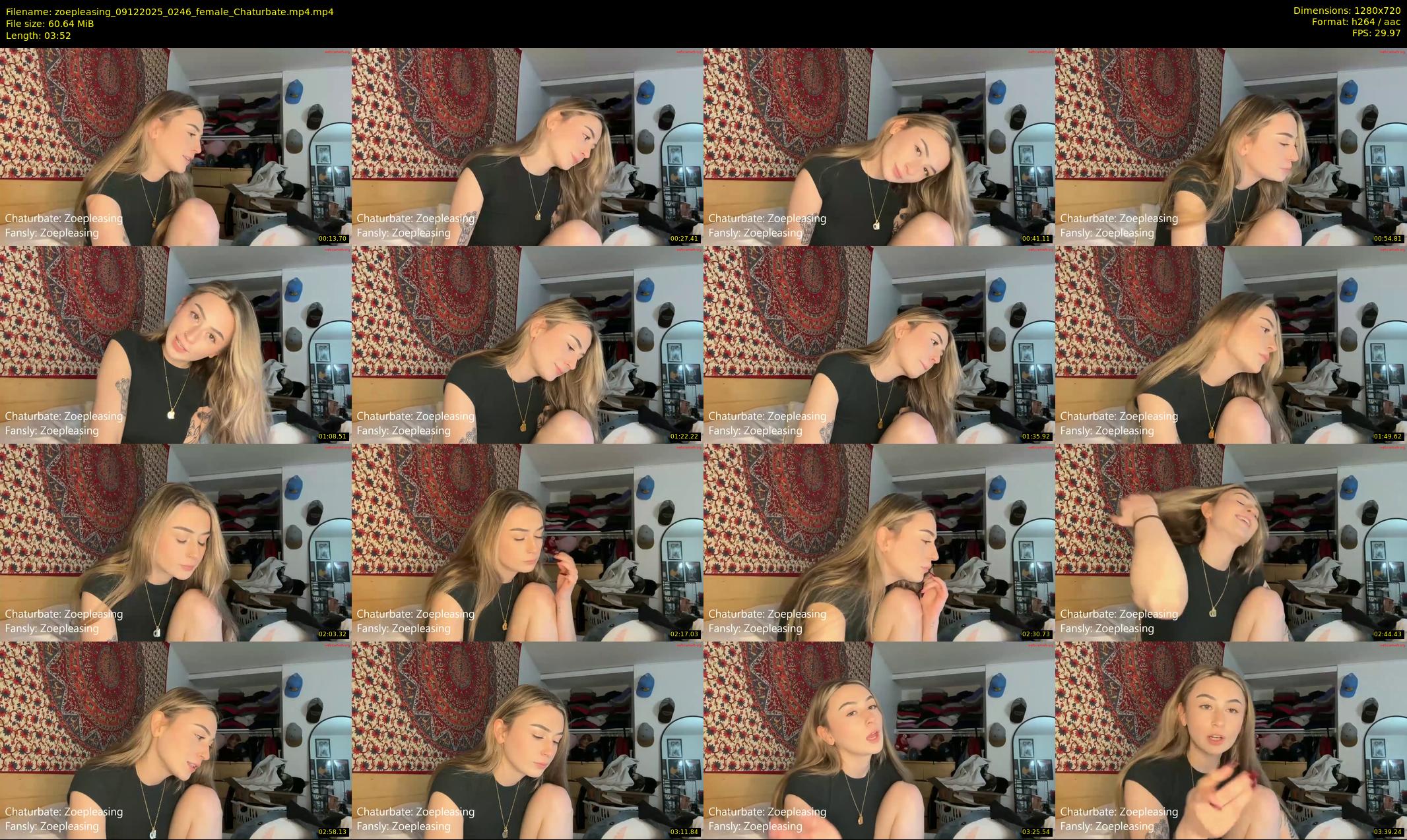 zoepleasing — 4 minute Chaturbate female cam show recording, 720p, Dec 9, 2025