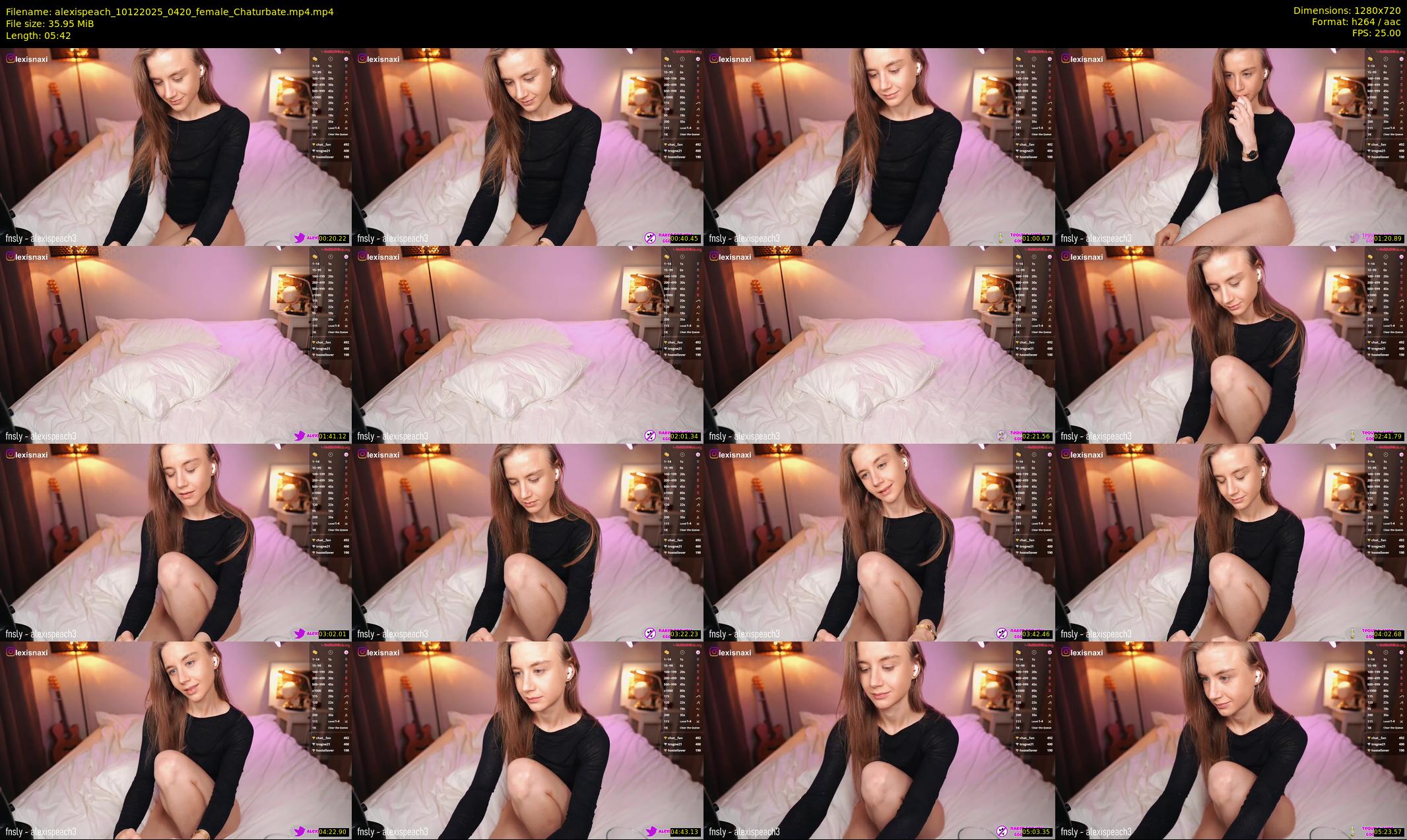 alexispeach — 6 minute Chaturbate female cam show recording, 720p, Dec 10, 2025