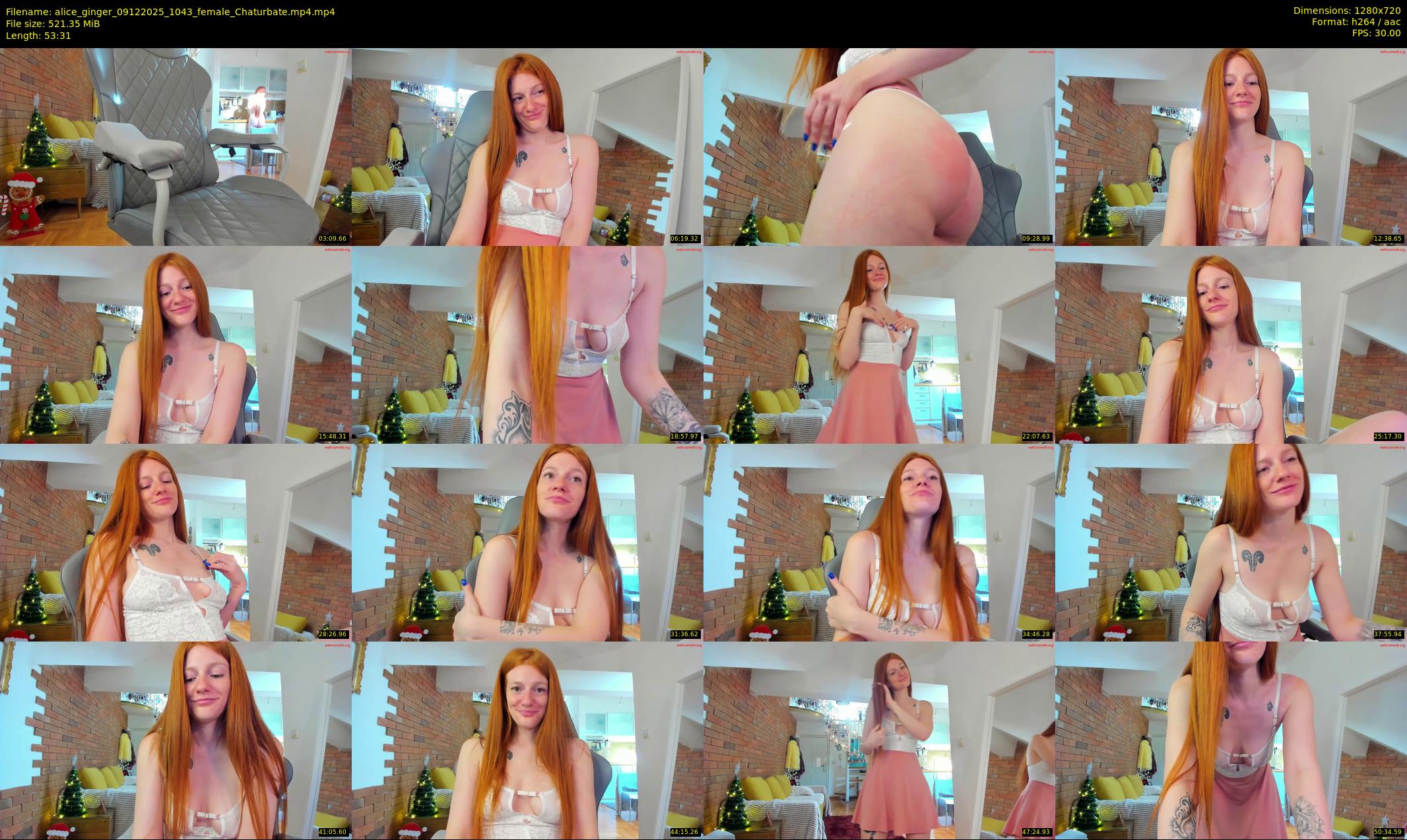 alice_ginger — 54 minute Chaturbate female cam show recording, 720p, Dec 9, 2025