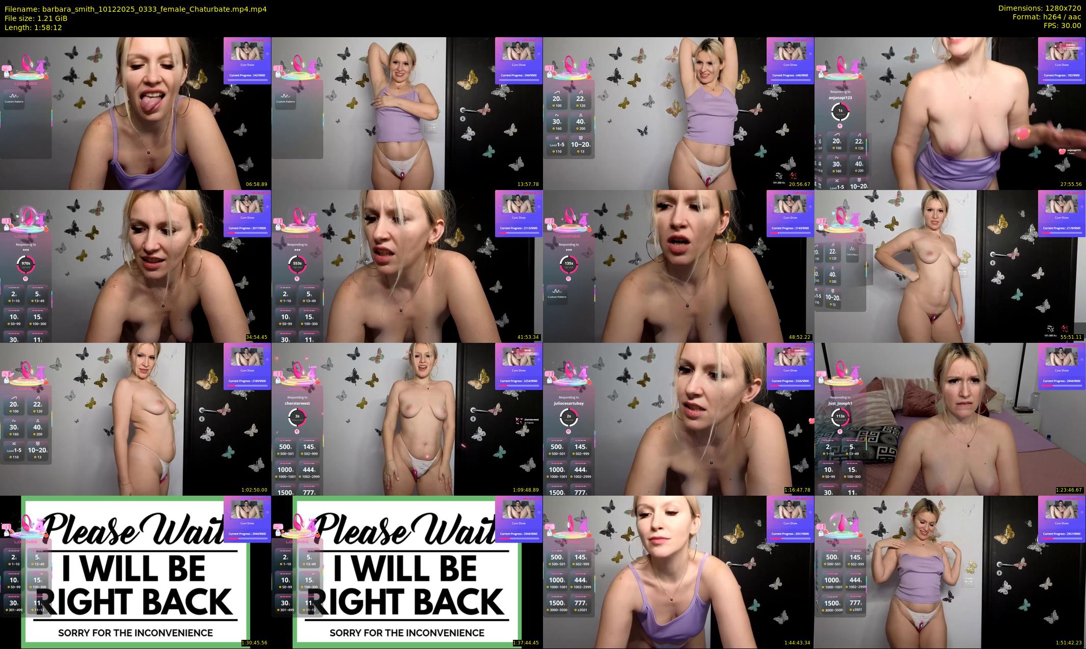 barbara_smith — 119 minute Chaturbate female cam show recording, 720p, Dec 10, 2025