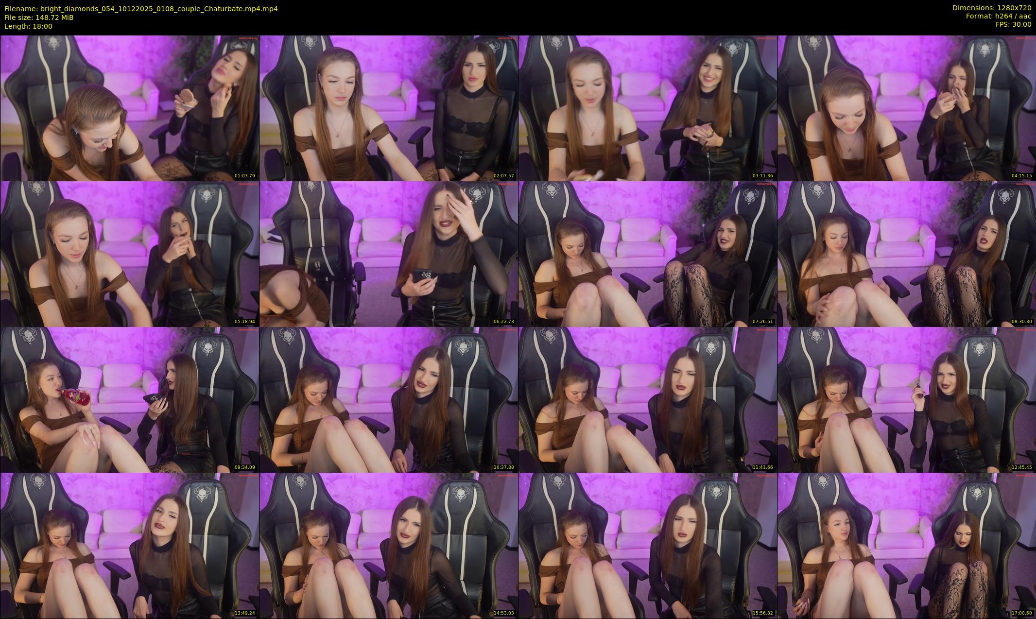 bright_diamonds_054 — 18 minute Chaturbate couple cam show recording, 720p, Dec 10, 2025