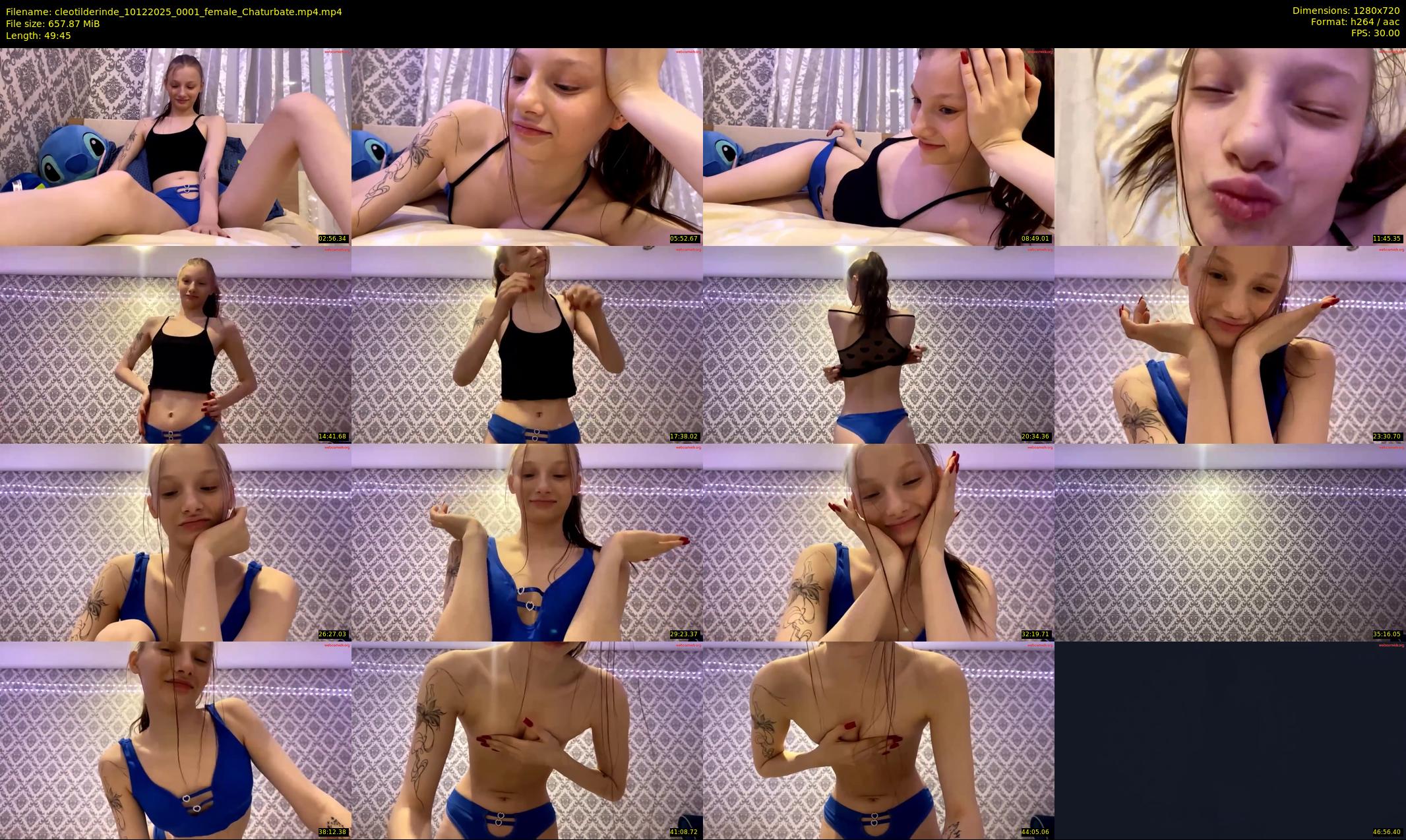 cleotilderinde — 50 minute Chaturbate female cam show recording, 720p, Dec 10, 2025