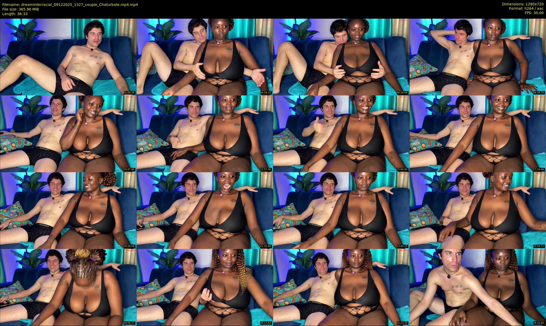dreaminterracial — 37 minute Chaturbate couple cam show recording, 720p, Dec 9, 2025