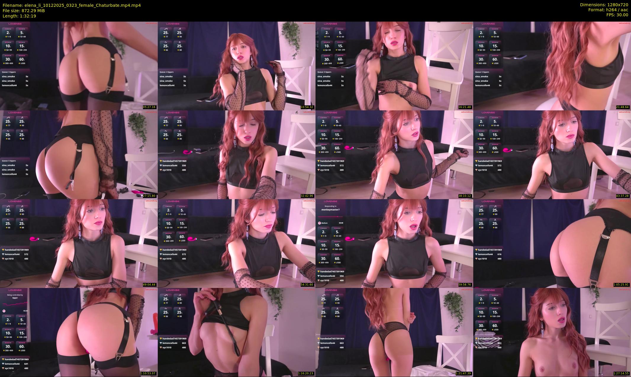 elena_li — 93 minute Chaturbate female cam show recording, 720p, Dec 10, 2025