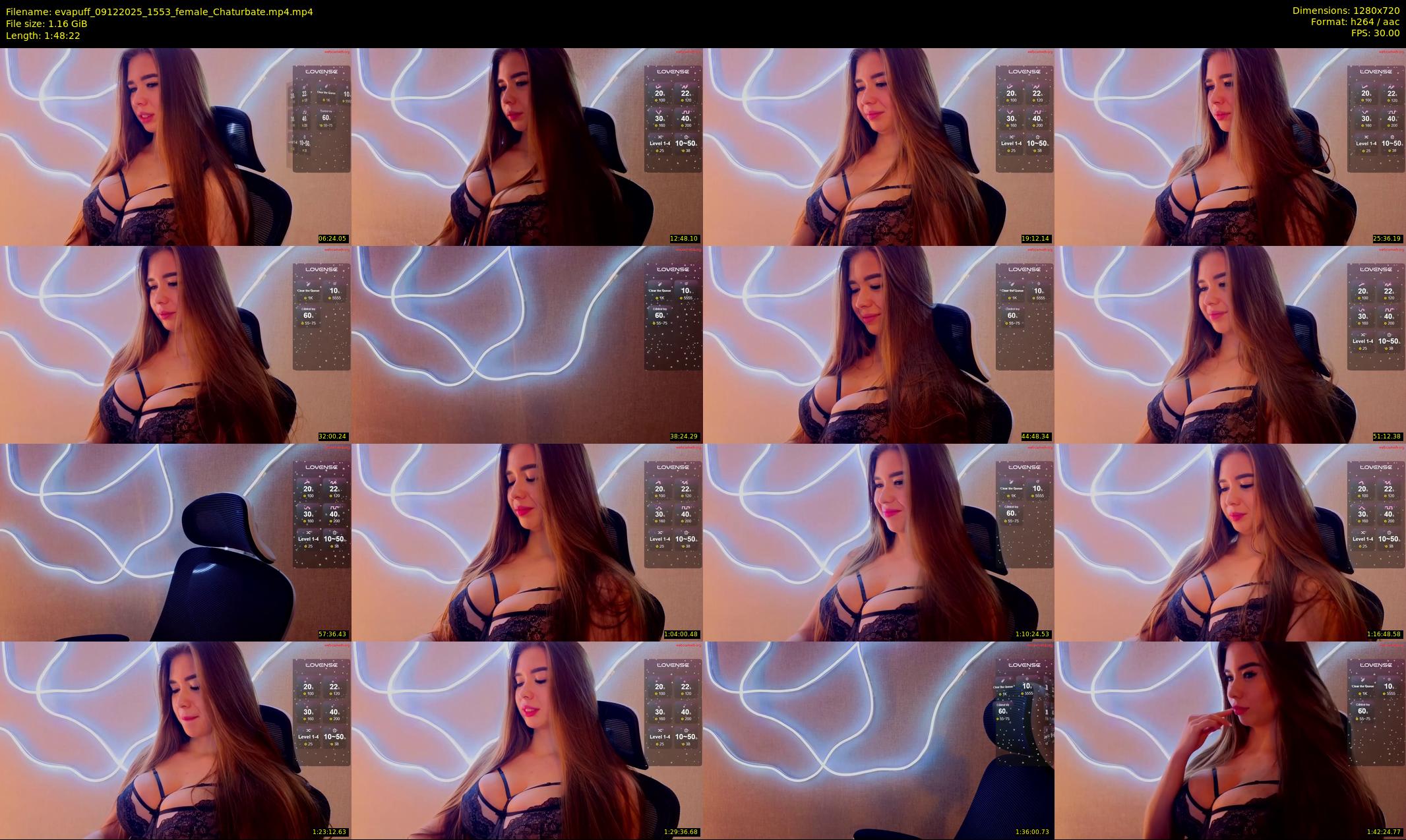 evapuff — 109 minute Chaturbate female cam show recording, 720p, Dec 9, 2025