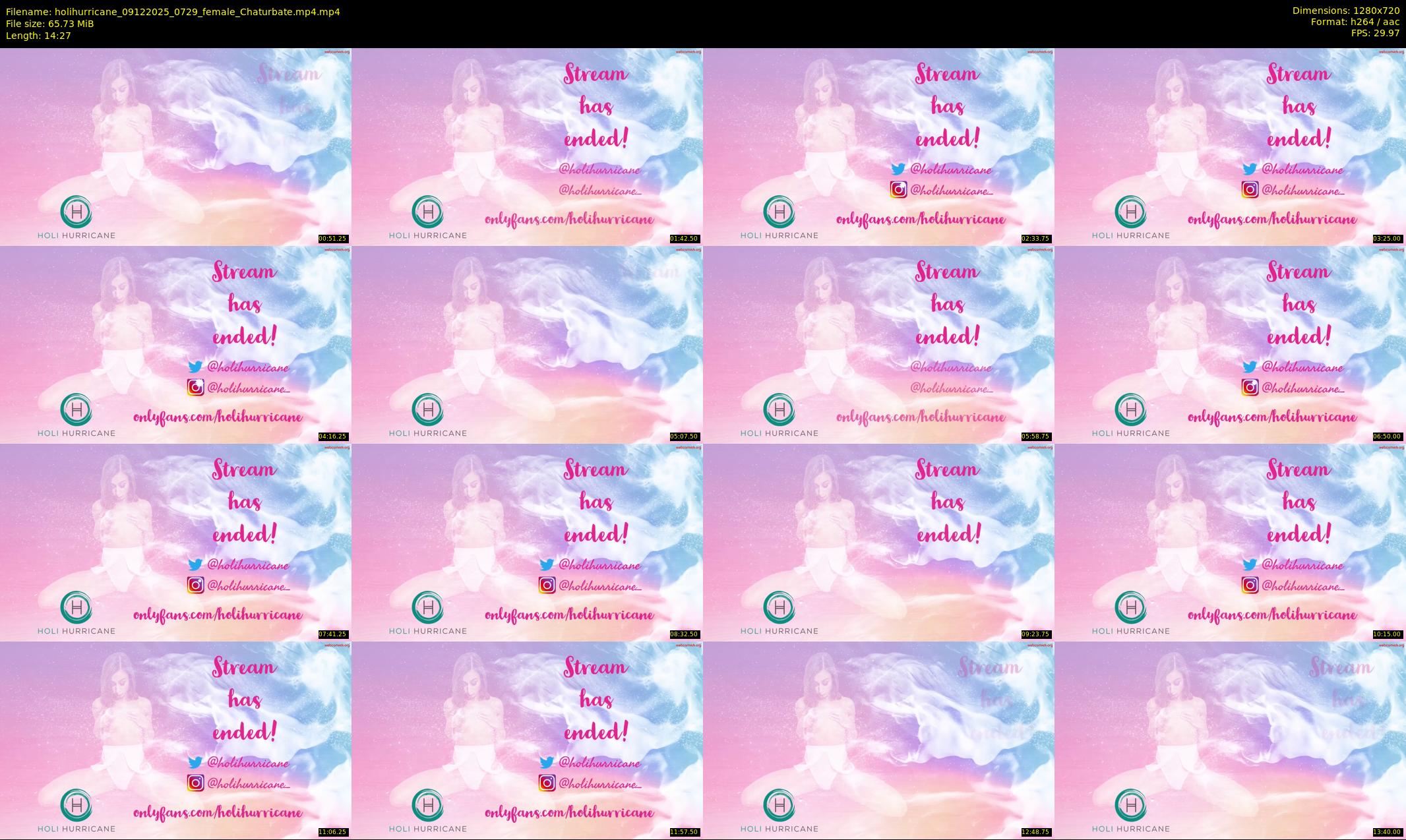 holihurricane — 15 minute Chaturbate female cam show recording, 720p, Dec 9, 2025