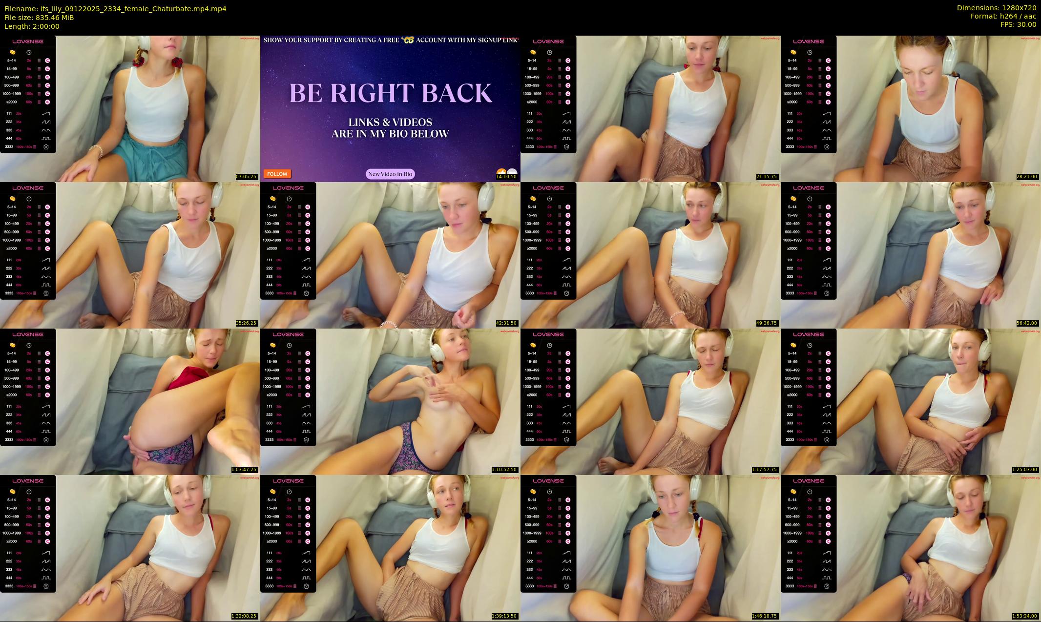 its_lily — 120 minute Chaturbate female cam show recording, 720p, Dec 9, 2025