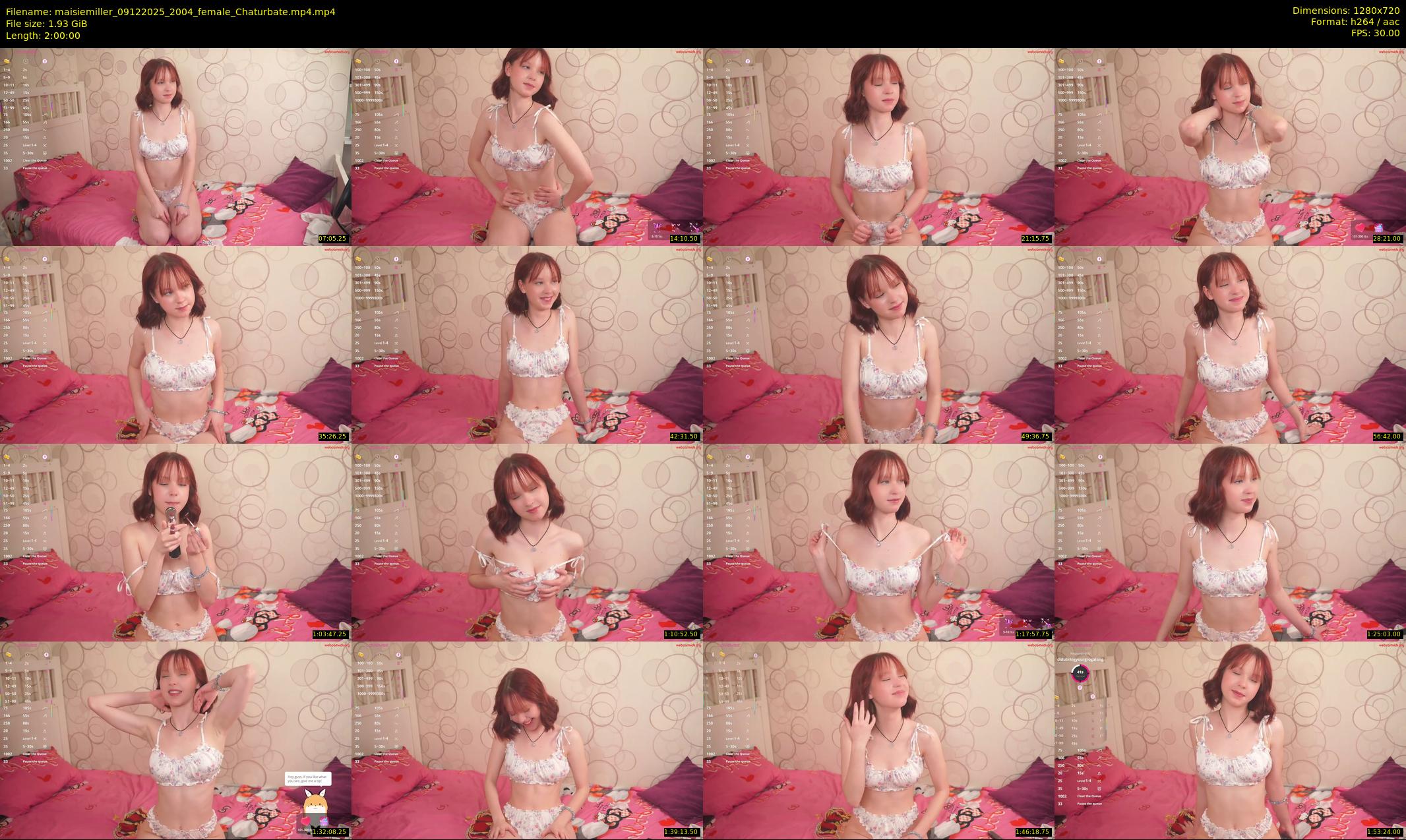 maisiemiller — 120 minute Chaturbate female cam show recording, 720p, Dec 9, 2025