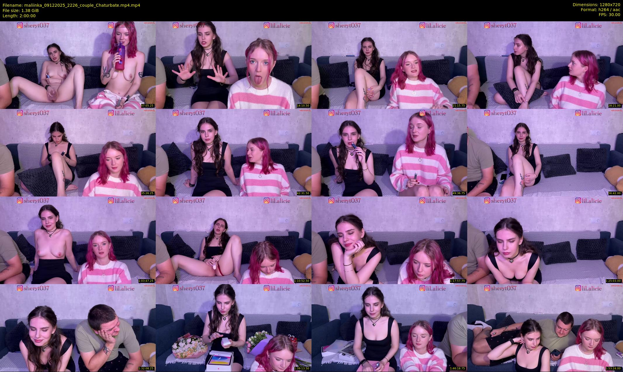 maliinka — 120 minute Chaturbate couple cam show recording, 720p, Dec 9, 2025