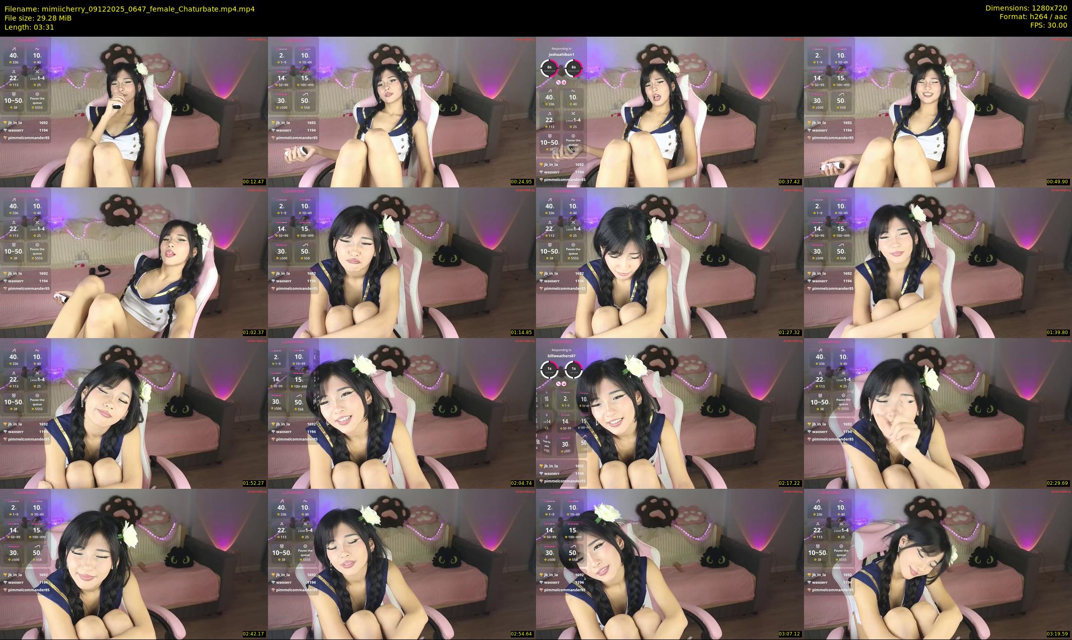 mimiicherry — 4 minute Chaturbate female cam show recording, 720p, Dec 9, 2025