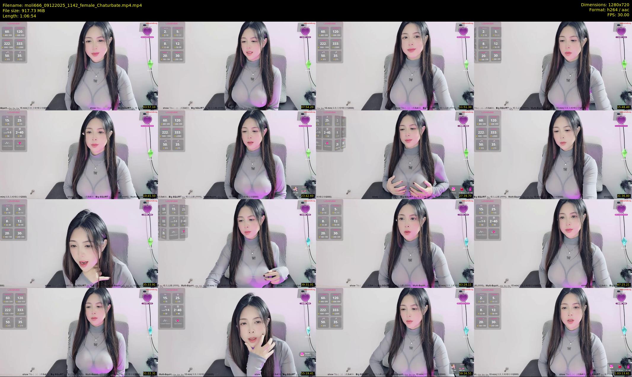 moli666 — 67 minute Chaturbate female cam show recording, 720p, Dec 9, 2025