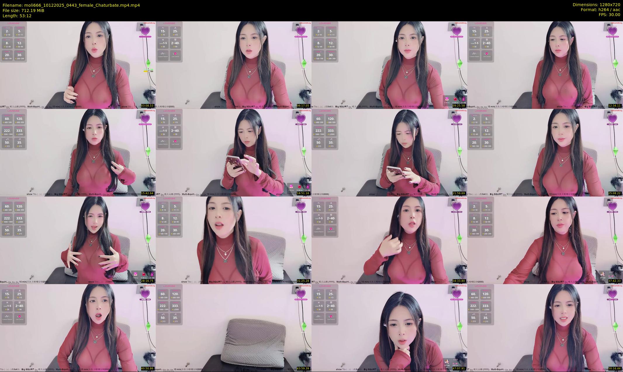 moli666 — 54 minute Chaturbate female cam show recording, 720p, Dec 10, 2025
