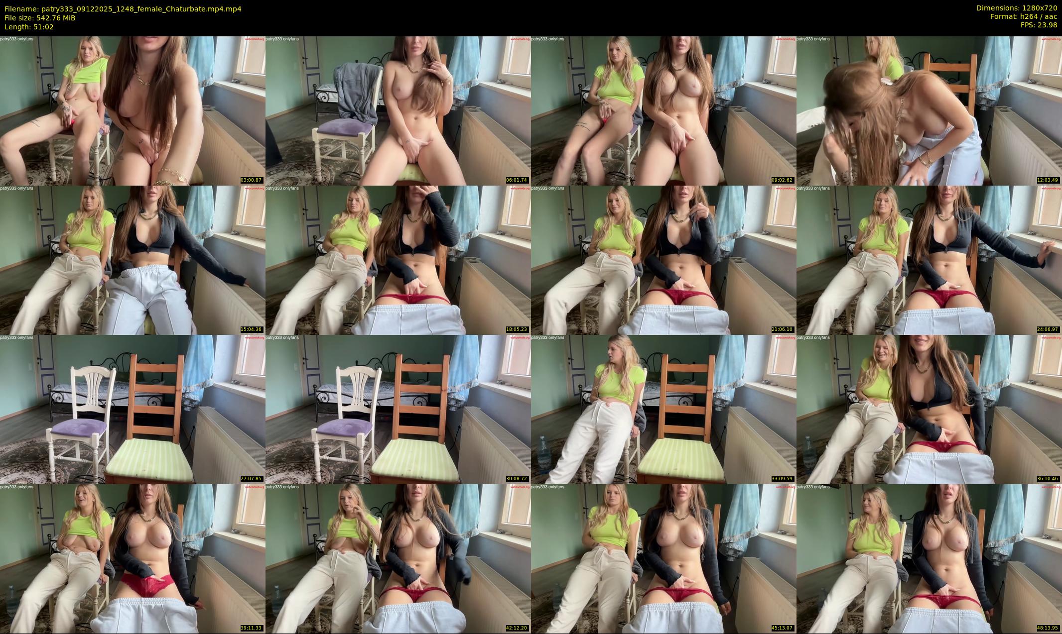 patry333 — 52 minute Chaturbate female cam show recording, 720p, Dec 9, 2025