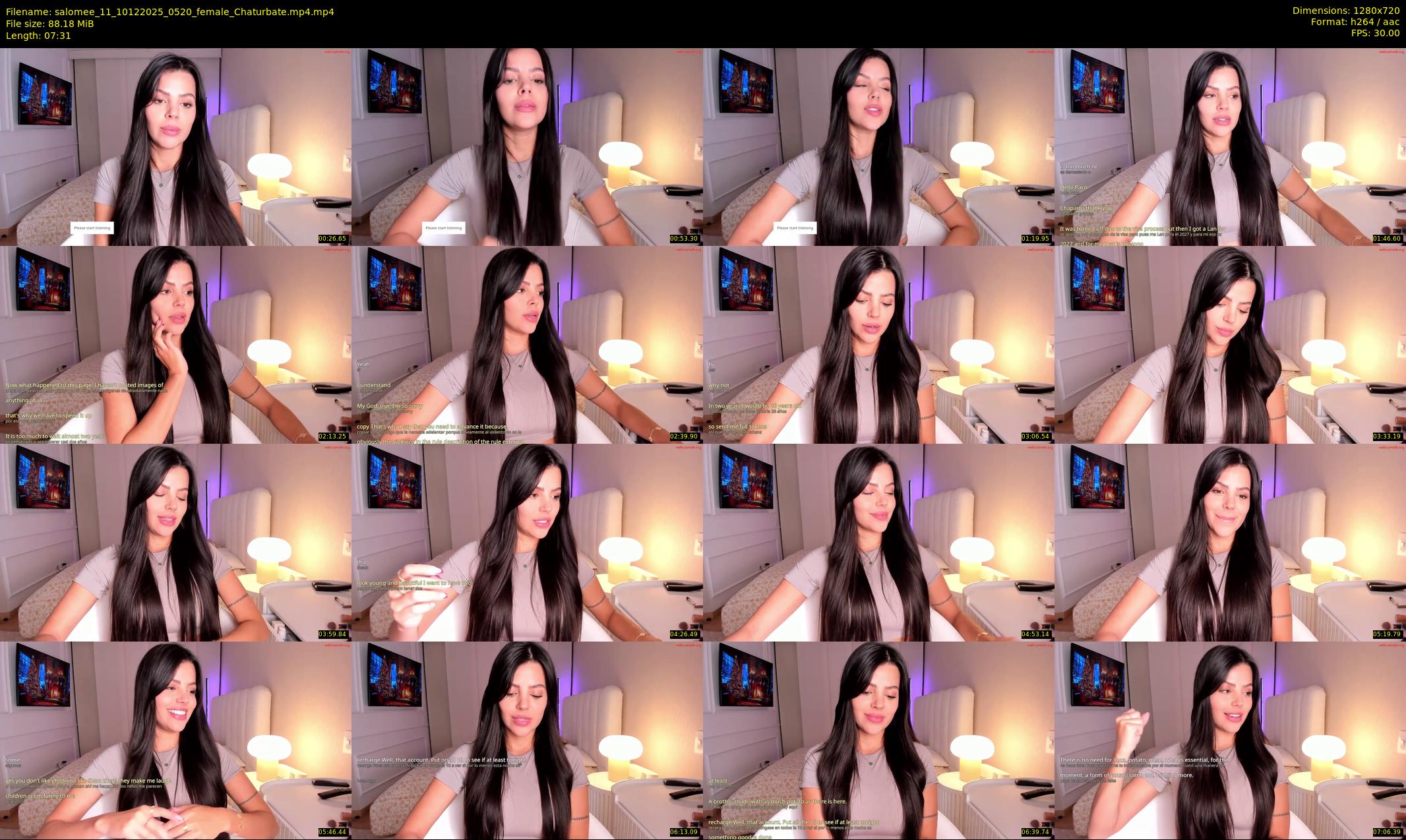 salomee_11 — 8 minute Chaturbate female cam show recording, 720p, Dec 10, 2025